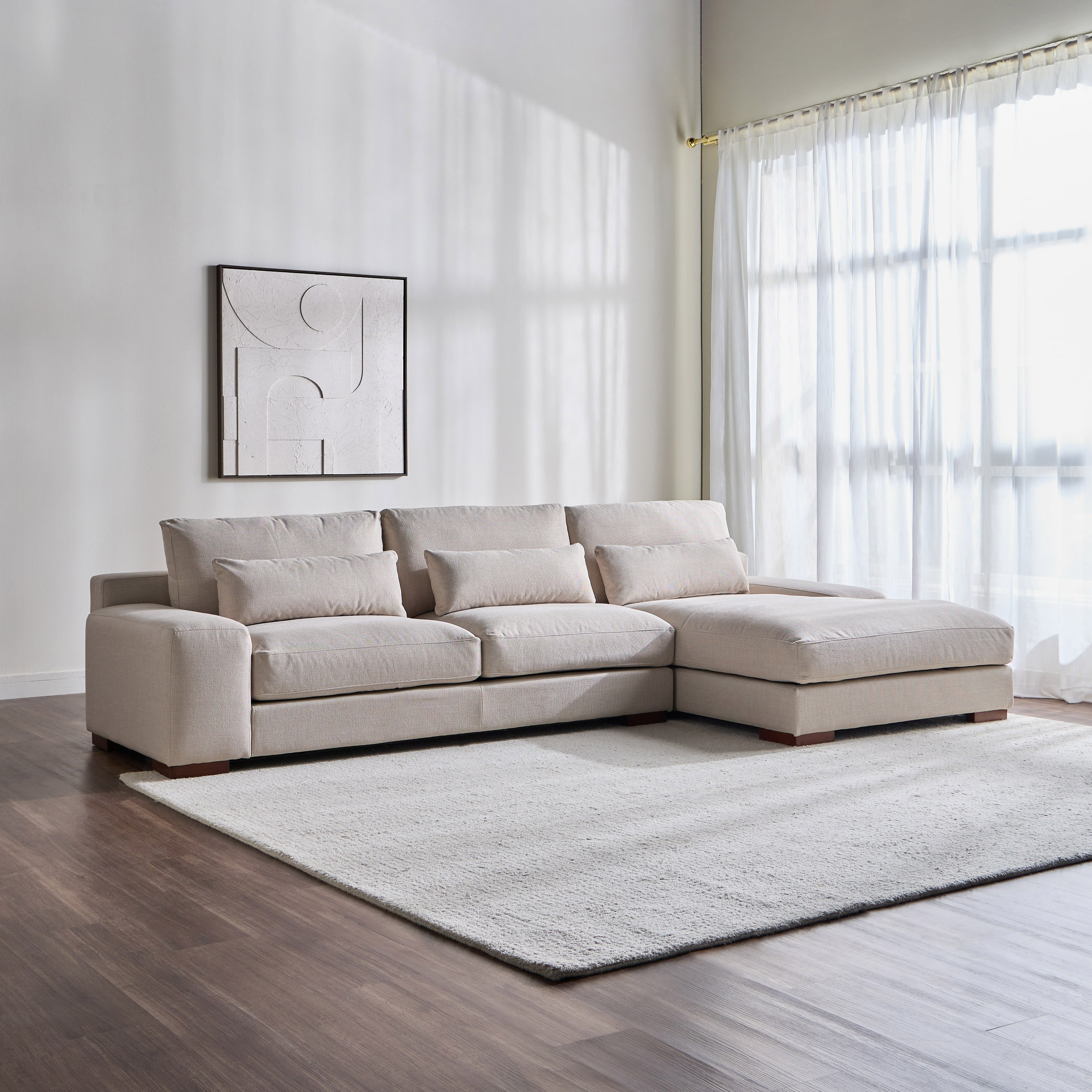 Bartow 4-Seater Fabric Right Corner Sofa-furniture-sofaandseating-cornersofas-image-1