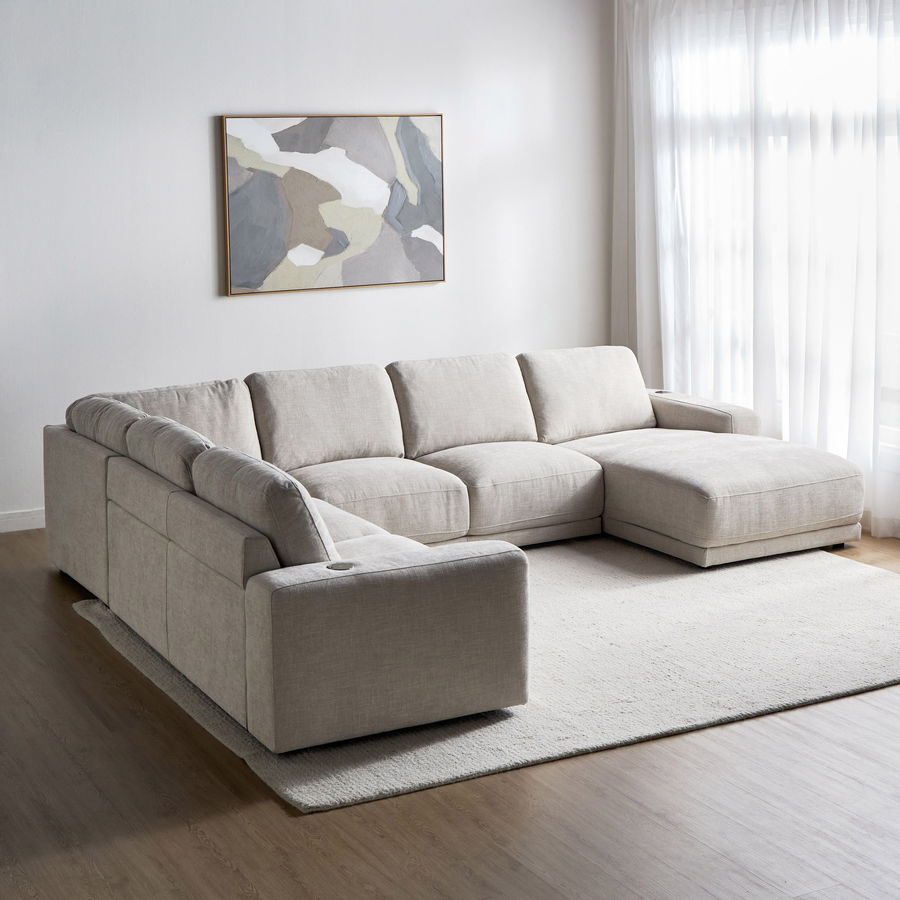 Northam 5-Seater Fabric Right Corner Sofa