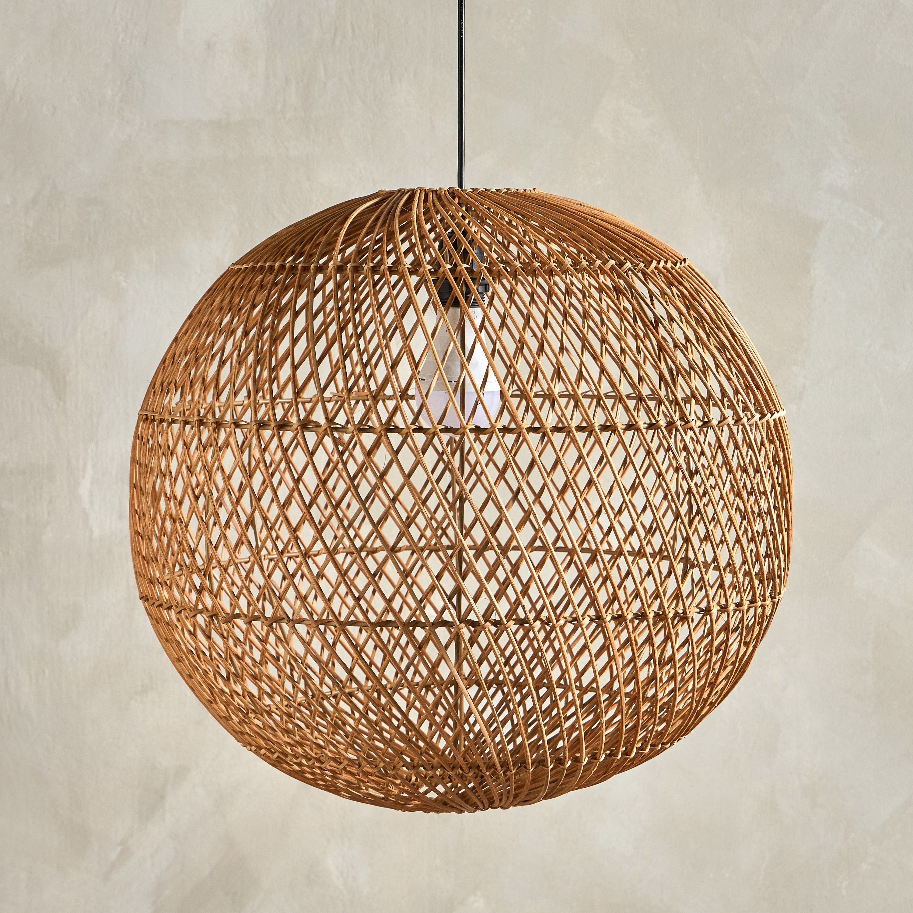 Mix and Match Radha Rattan Ceiling Lamp Shade - 48 cm-household-lighting-ceilinglamps-pendantlamps-image-1
