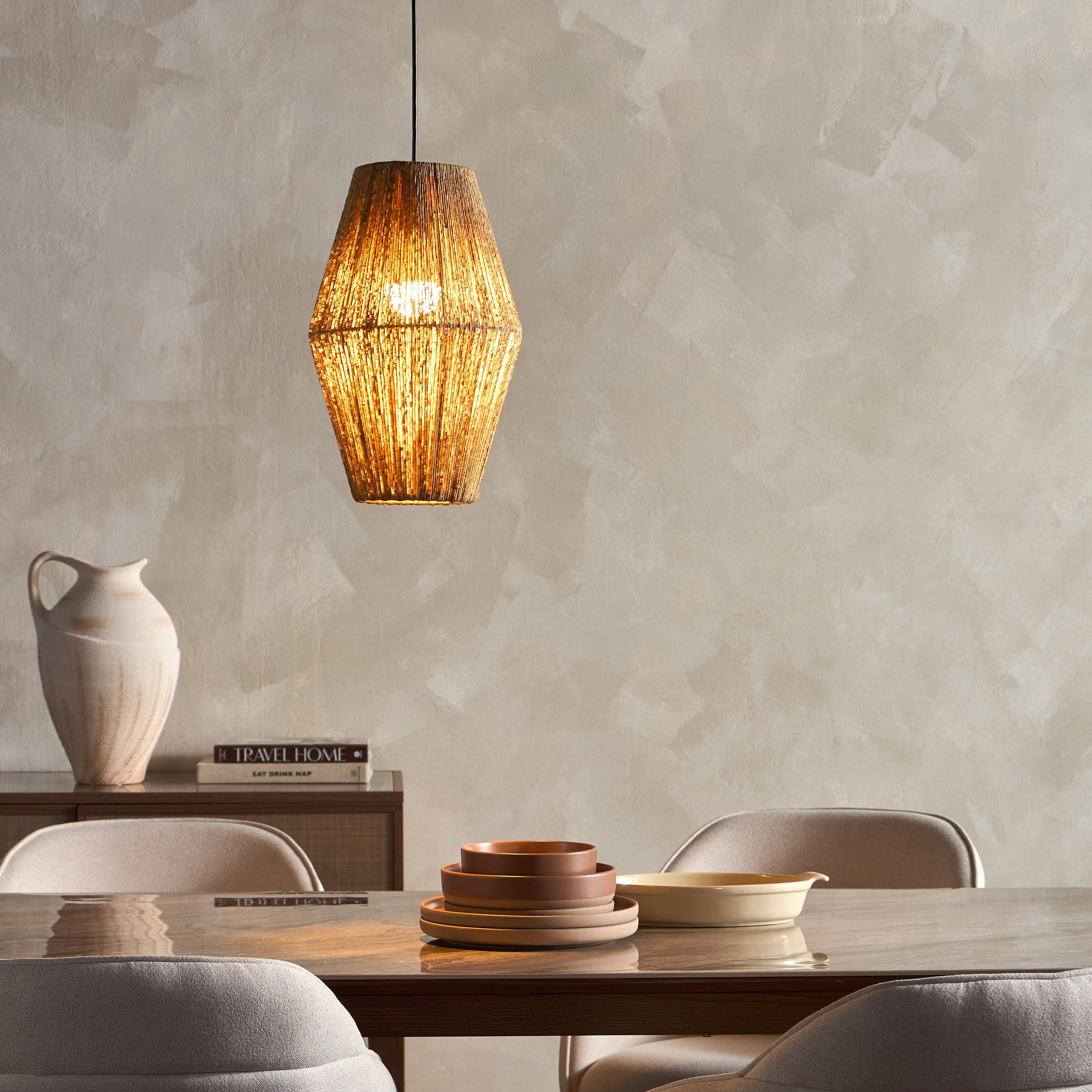Mix and Match Wandella Jute Ceiling Lamp Shade - 40 cm-household-lighting-ceilinglamps-pendantlamps-image-4