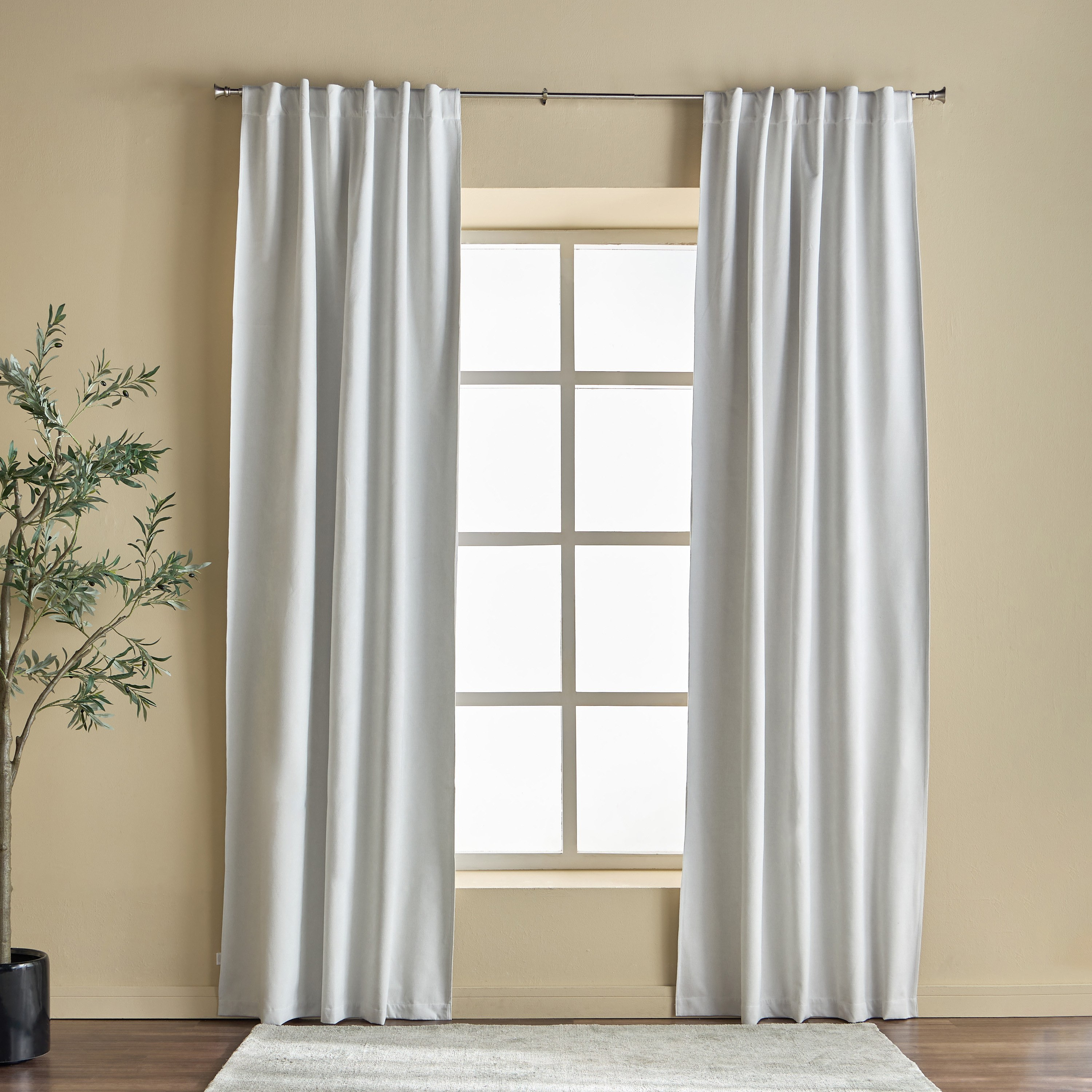 طقم ستائر معتمة قطعتين - ليليث - 135x300 سم-household-windows-curtains-image-1