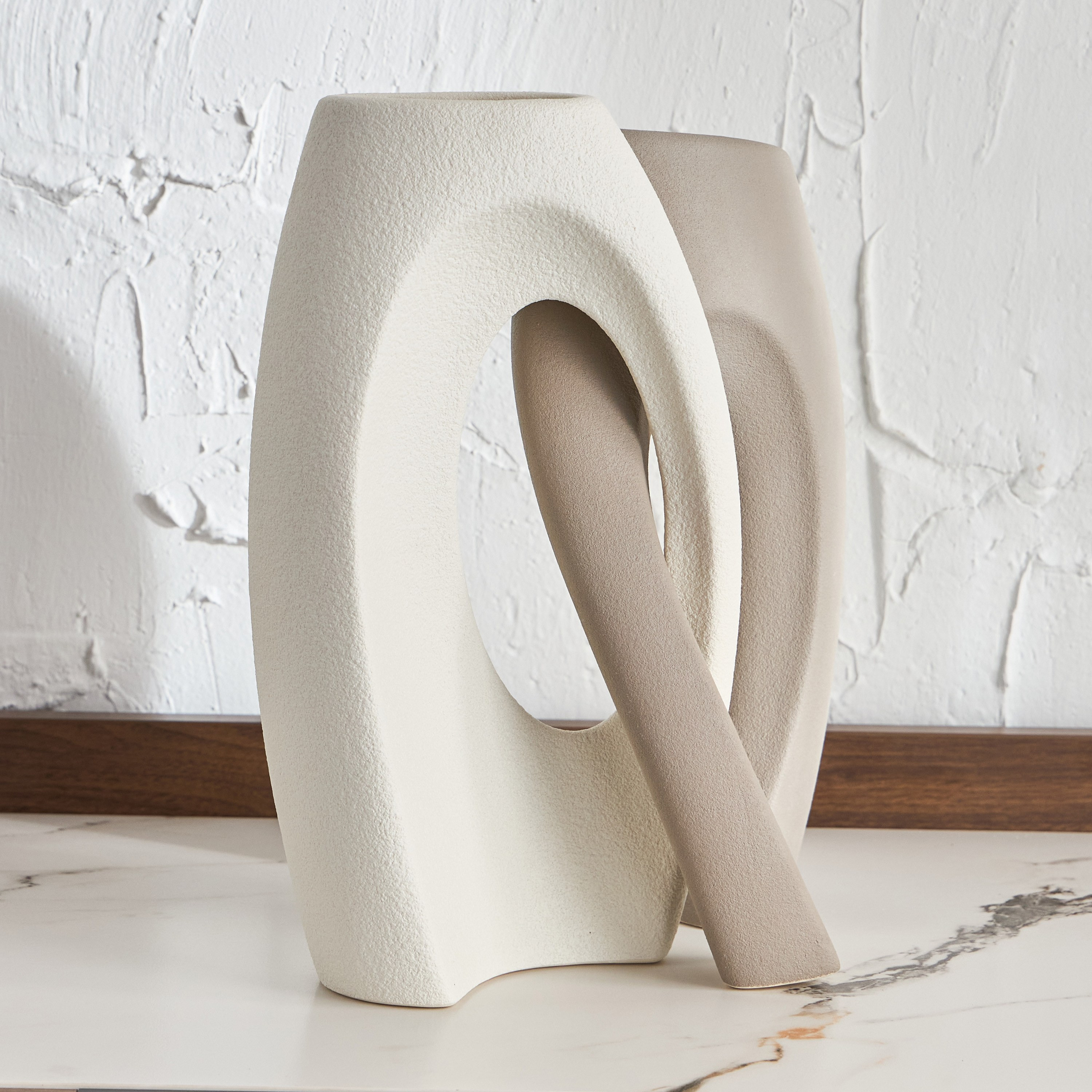 طقم مزهرية سيراميك قطعتين - إيثان-household-decor-vasesandbowls-image-1