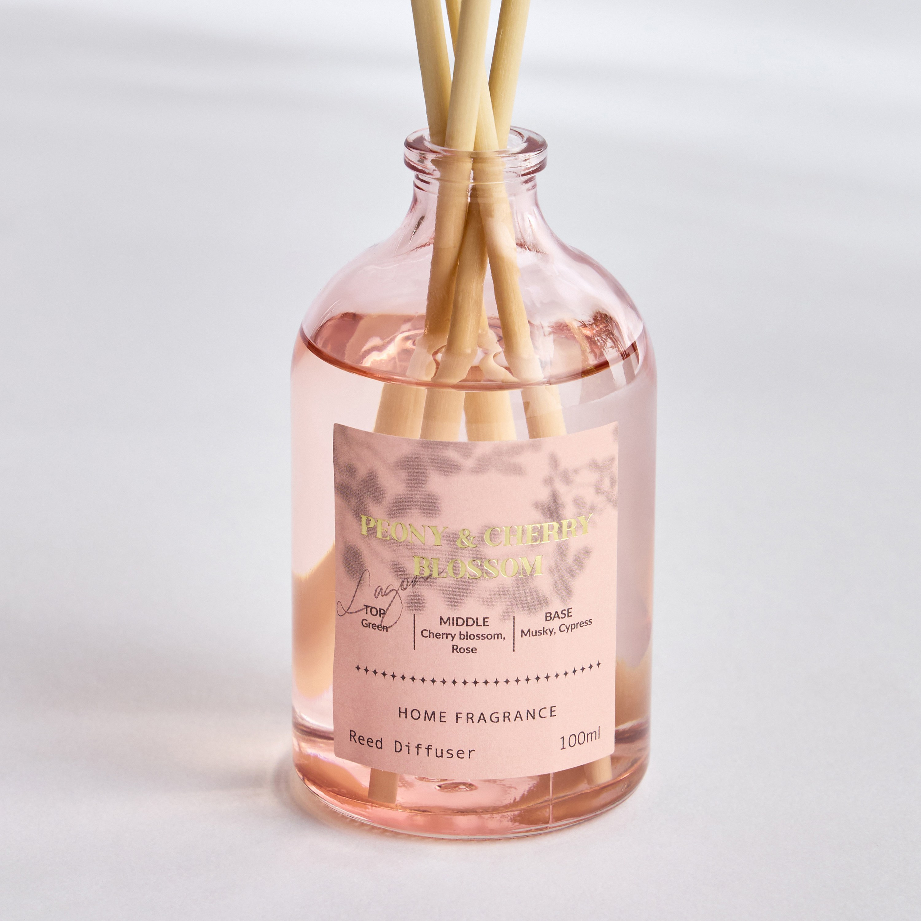 Lagom Peony and Cherry Blossom Reed Diffuser - 100 ml-household-homefragrance-reeddiffusers-image-2