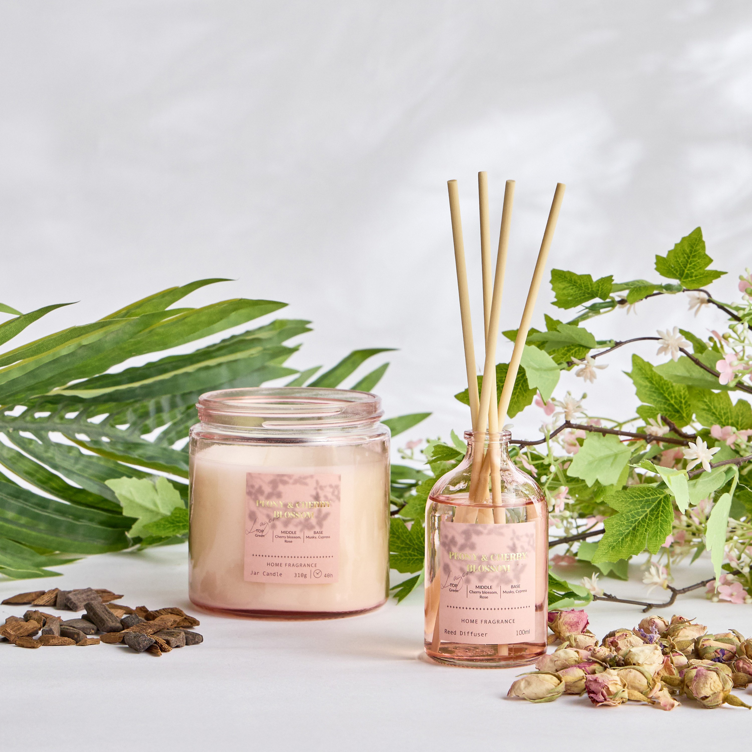 Lagom Peony and Cherry Blossom Reed Diffuser - 100 ml-household-homefragrance-reeddiffusers-image-4