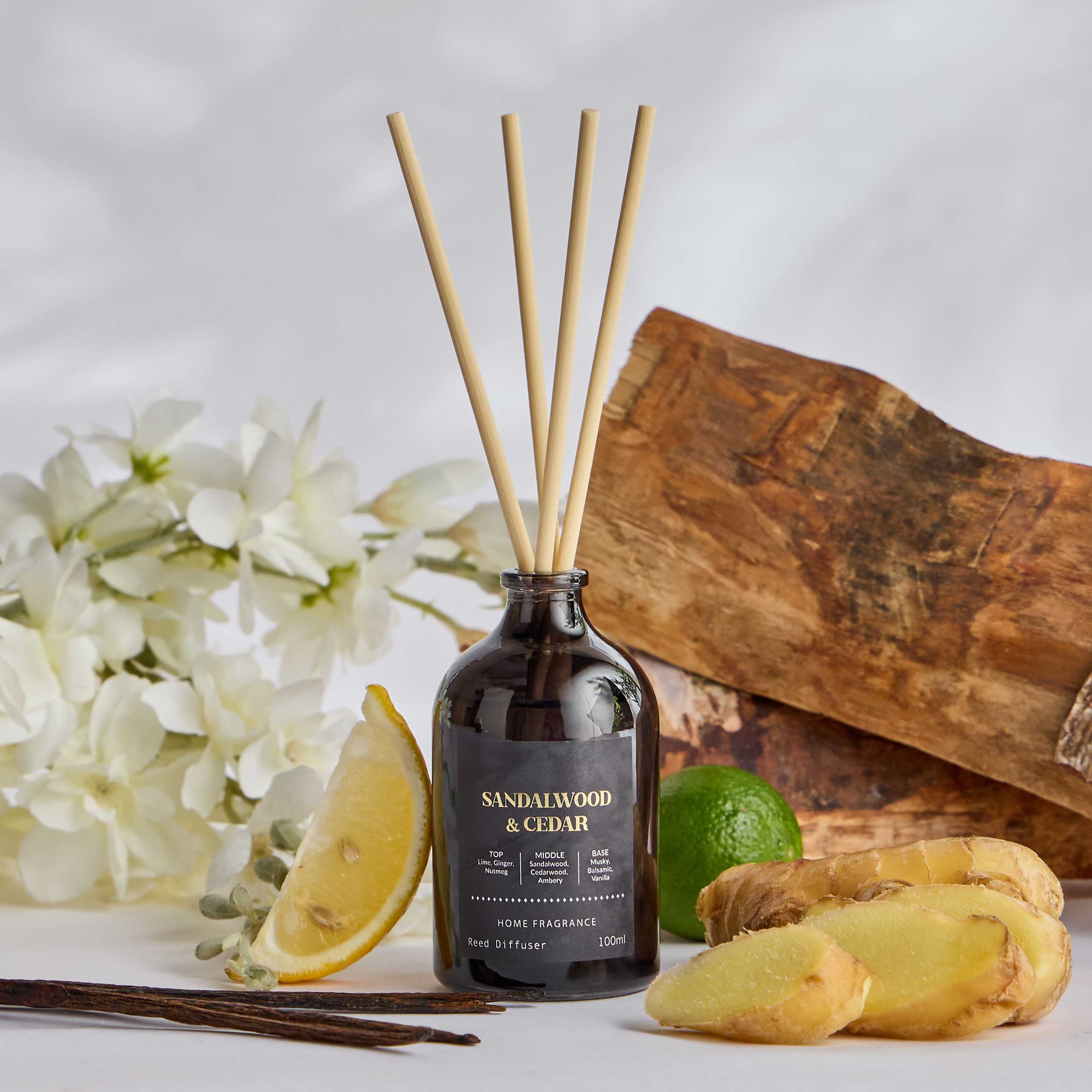 Lagom Sandalwood and Cedar Reed Diffuser - 100 ml-household-homefragrance-reeddiffusers-image-1