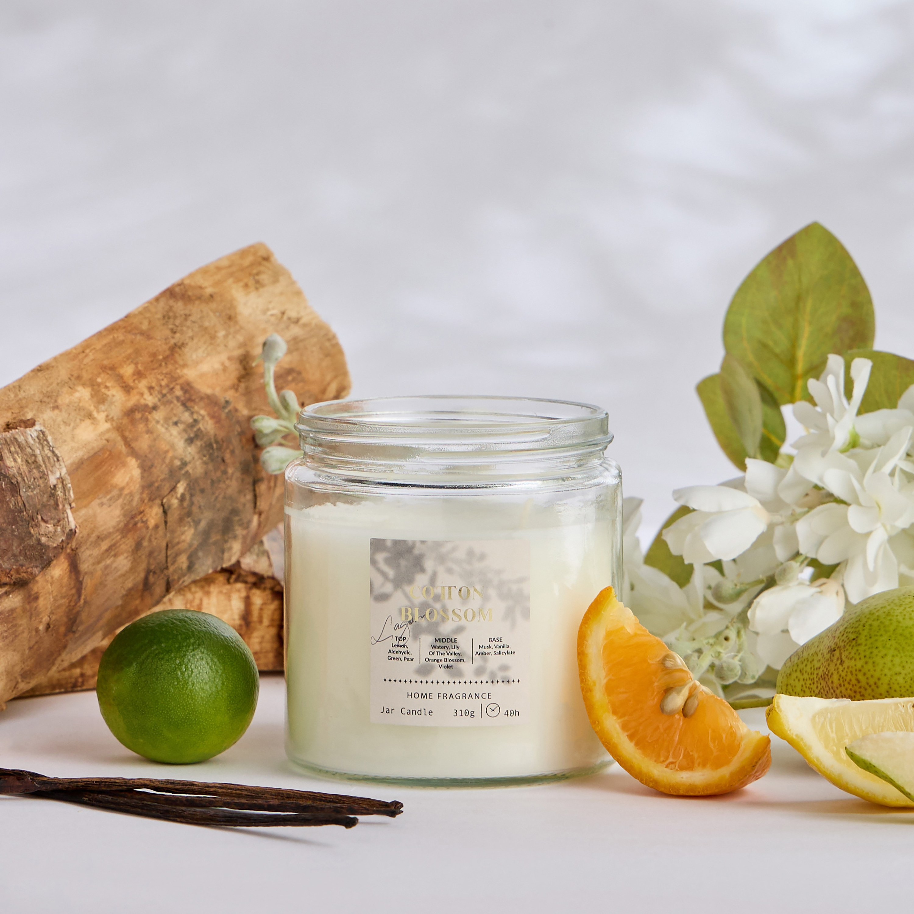Lagom Cotton Blossom Jar Candle - 40 h-household-homefragrance-candles-image-1