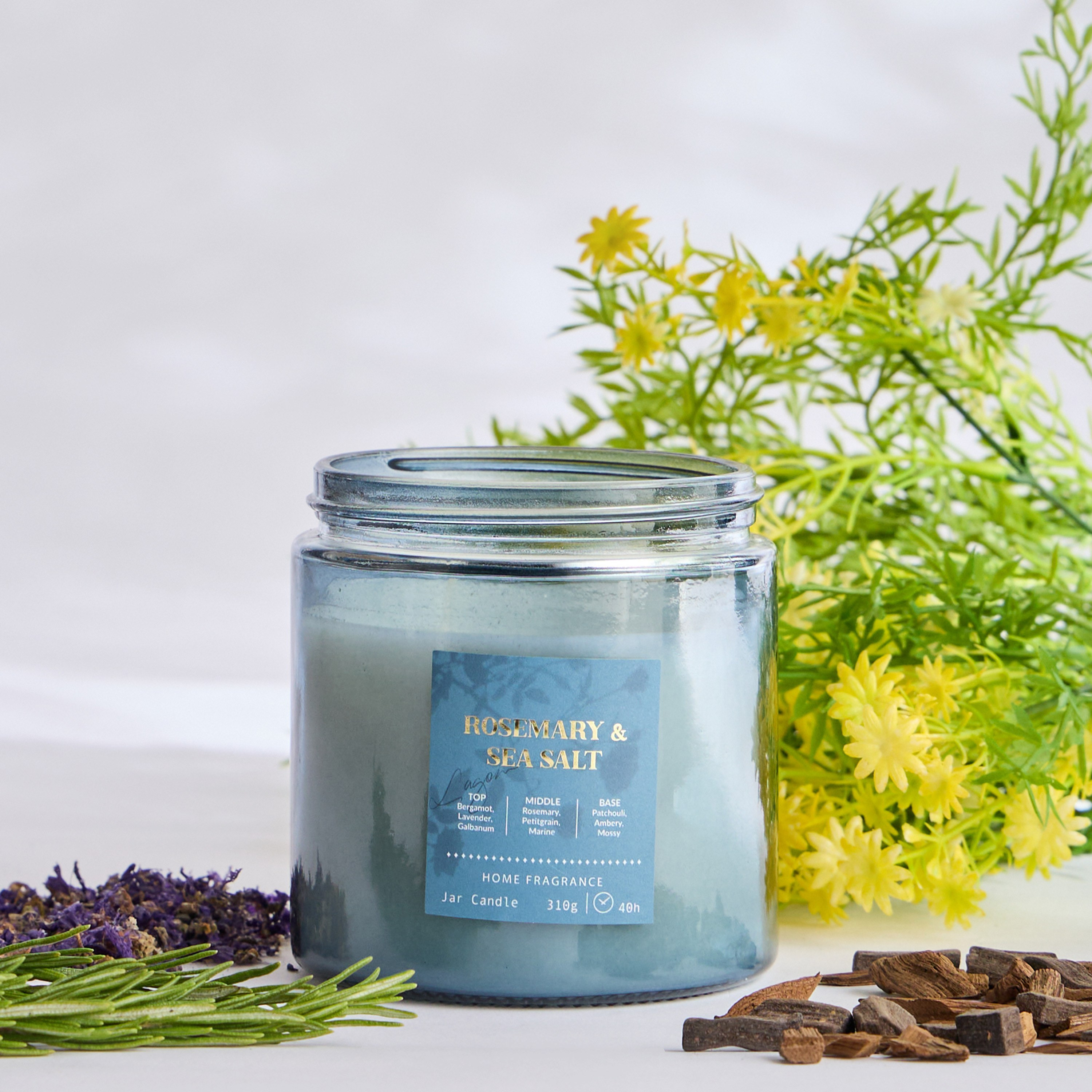 Lagom Rosemary and Sea Salt Jar Candle - 40 h-household-homefragrance-candles-image-1
