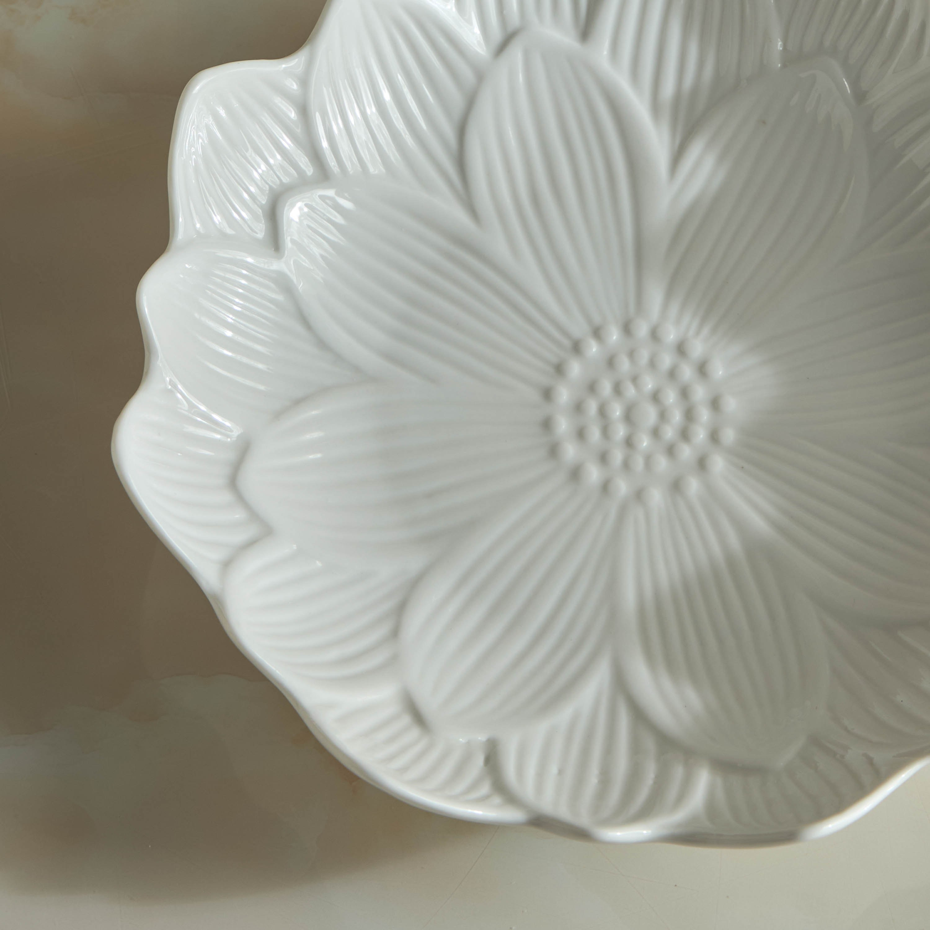 Fleur Porcelain Serving Bowl - 30 cm-household-dining-dinnerware-bowls-image-3