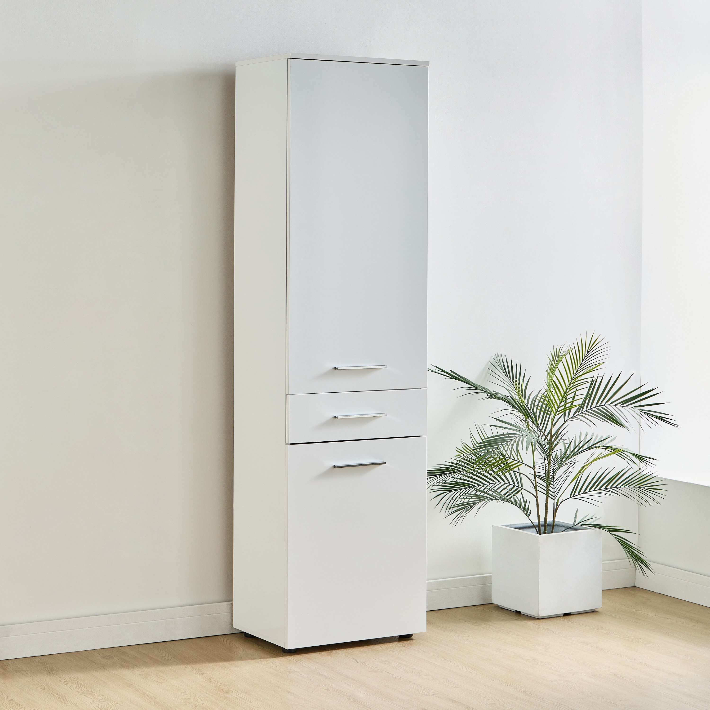 Breeze Laundry Cabinet with Drawer and Laundry Basket