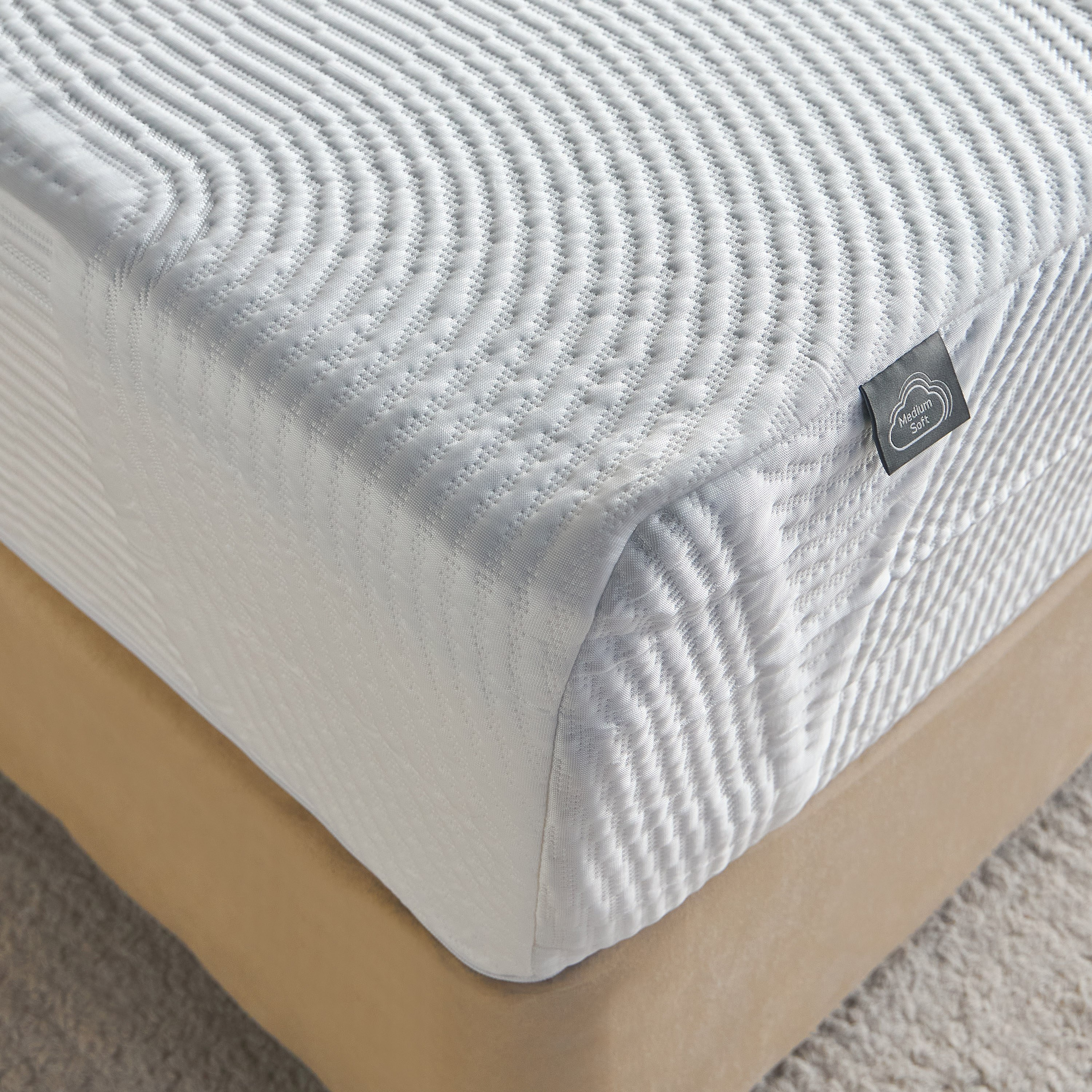 Plush Contoured Air Gel Foam Single Mattress - 120x200 cm-furniture-mattresses-singlemattresses-image-1