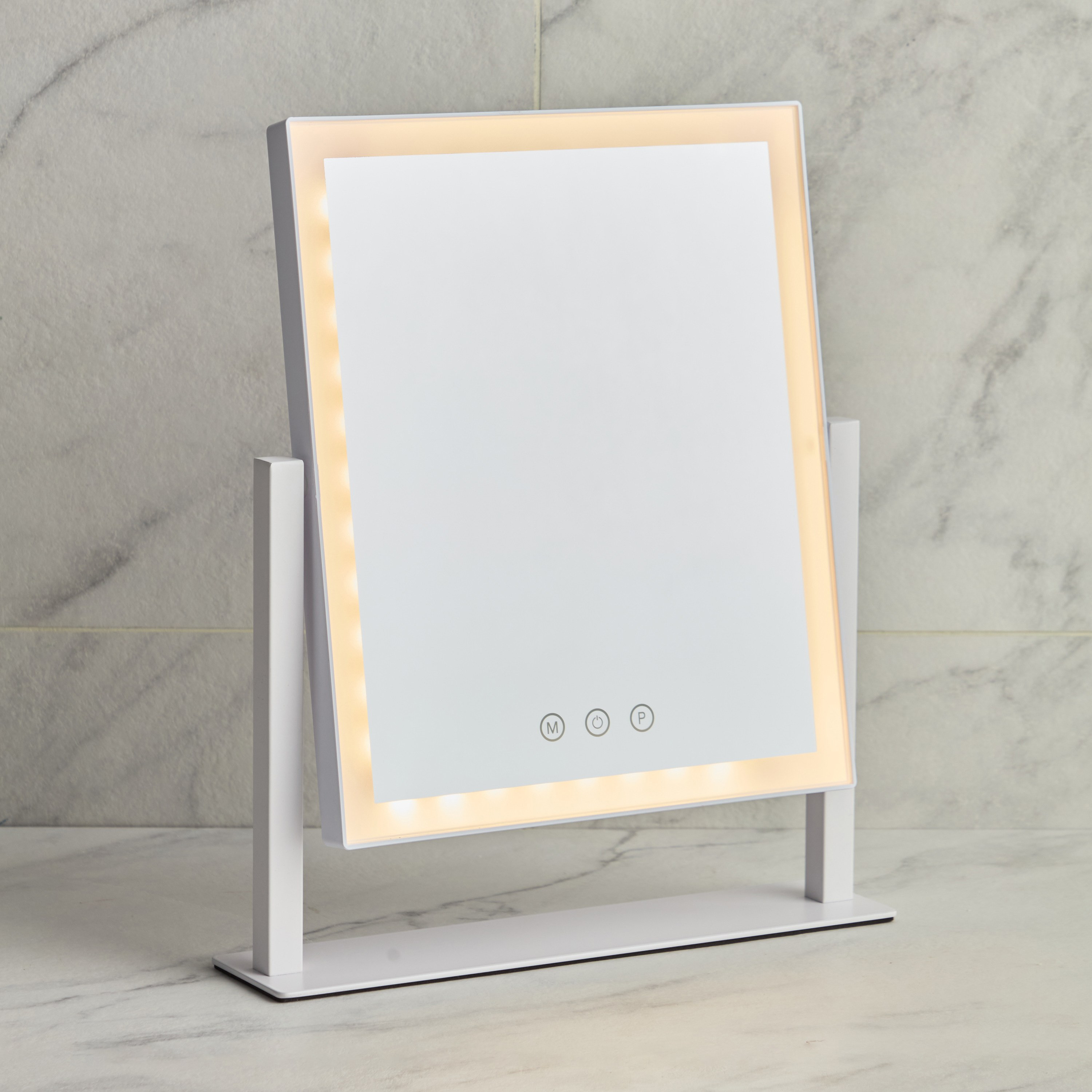 Kass LED Vanity Mirror and Phone Holder Set-household-storage-cosmeticorganizing-makeupmirrors-image-3