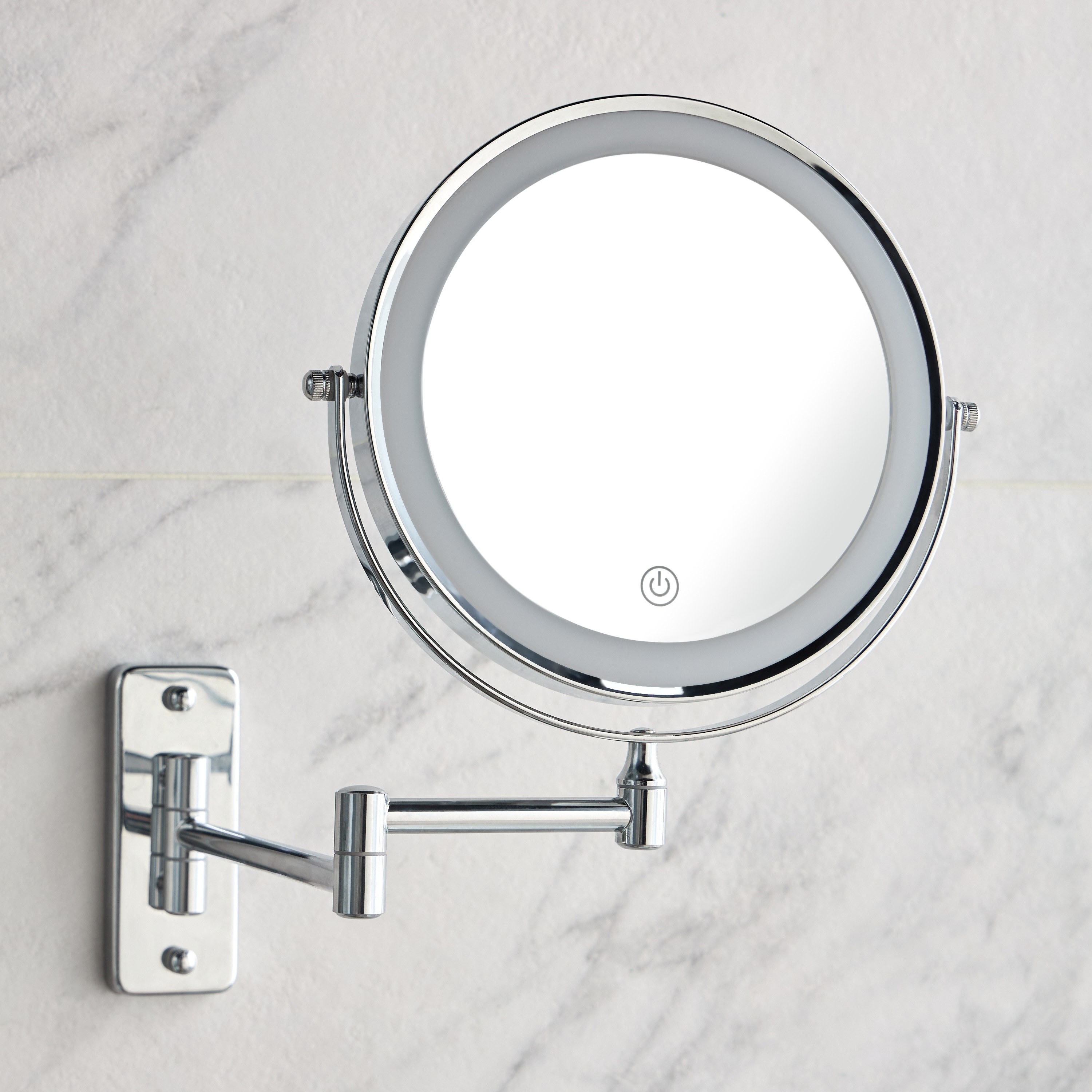 Cruz Wall Mounted LED Vanity Mirror - 24 cm-household-storage-cosmeticorganizing-makeupmirrors-image-1