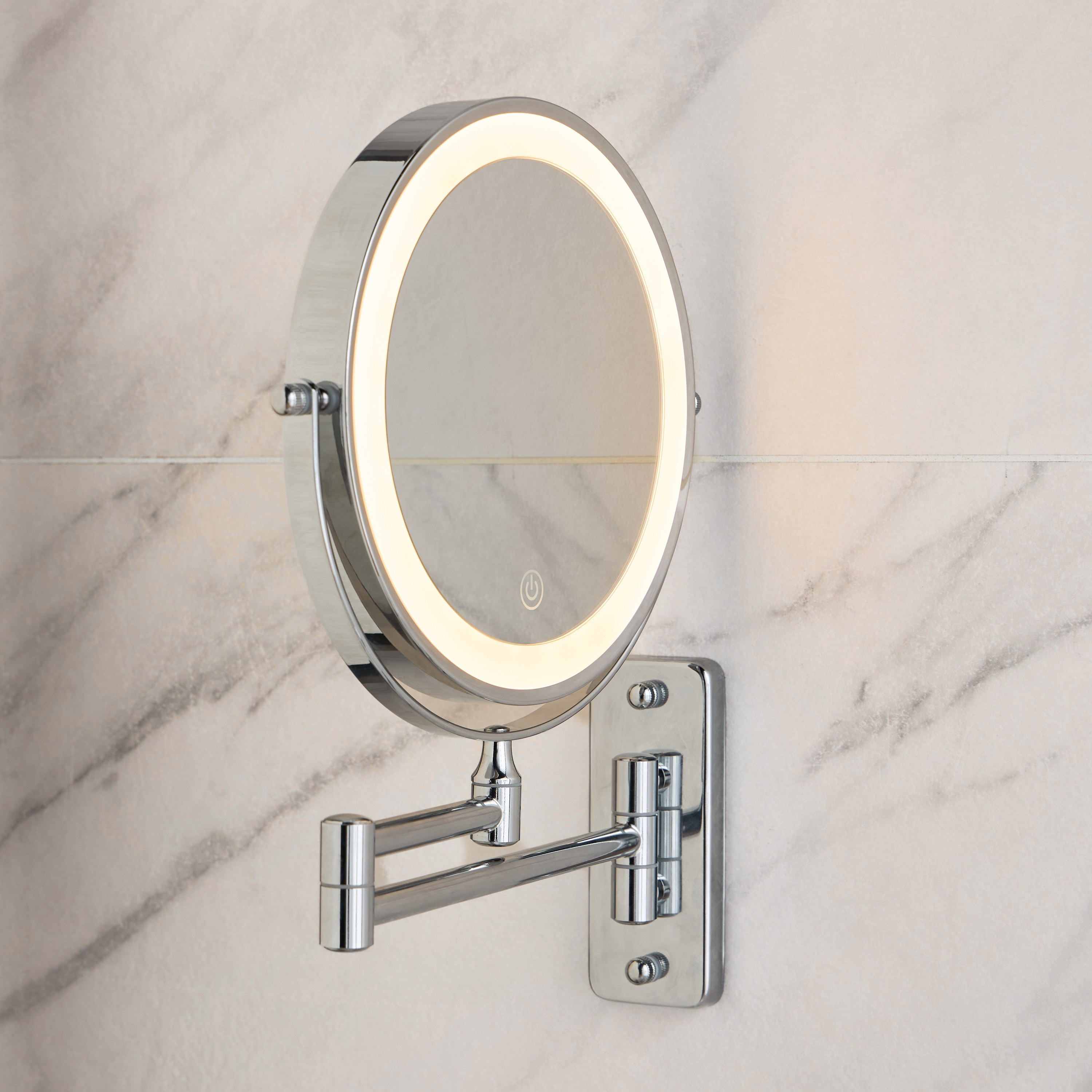 Cruz Wall Mounted LED Vanity Mirror - 24 cm-household-storage-cosmeticorganizing-makeupmirrors-image-3