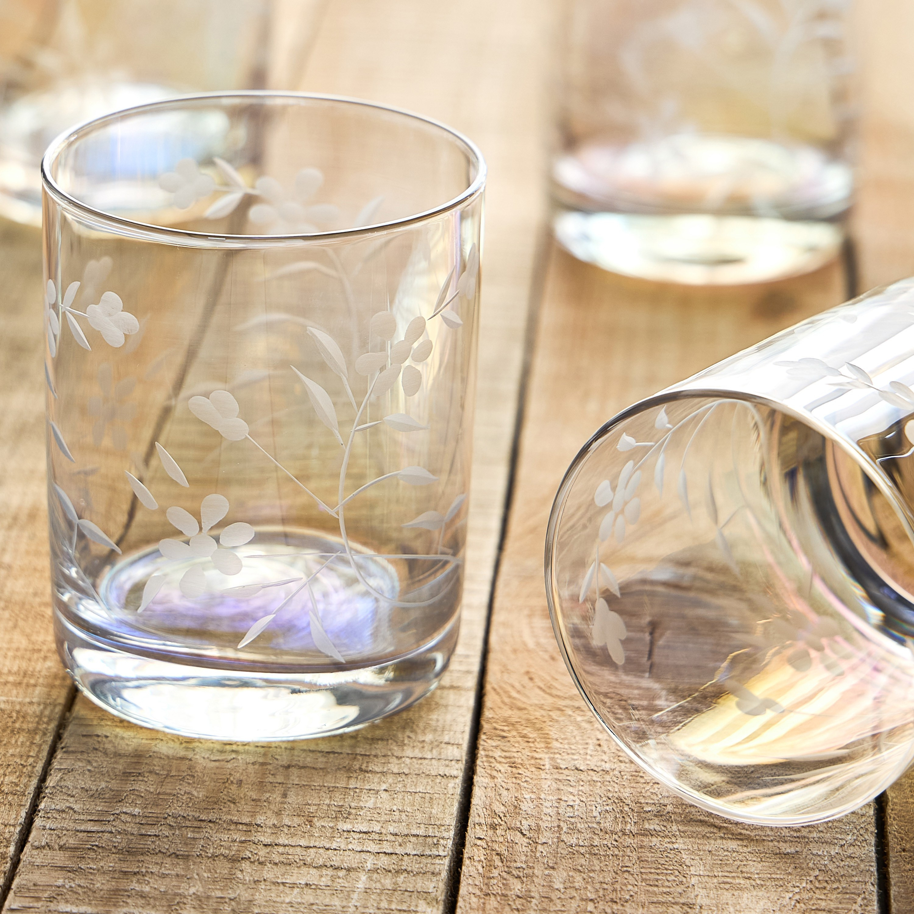 Midnight Plum Flora 6-Piece Glass Set - 380 ml-household-dining-glassware-drinkingglasses-image-3