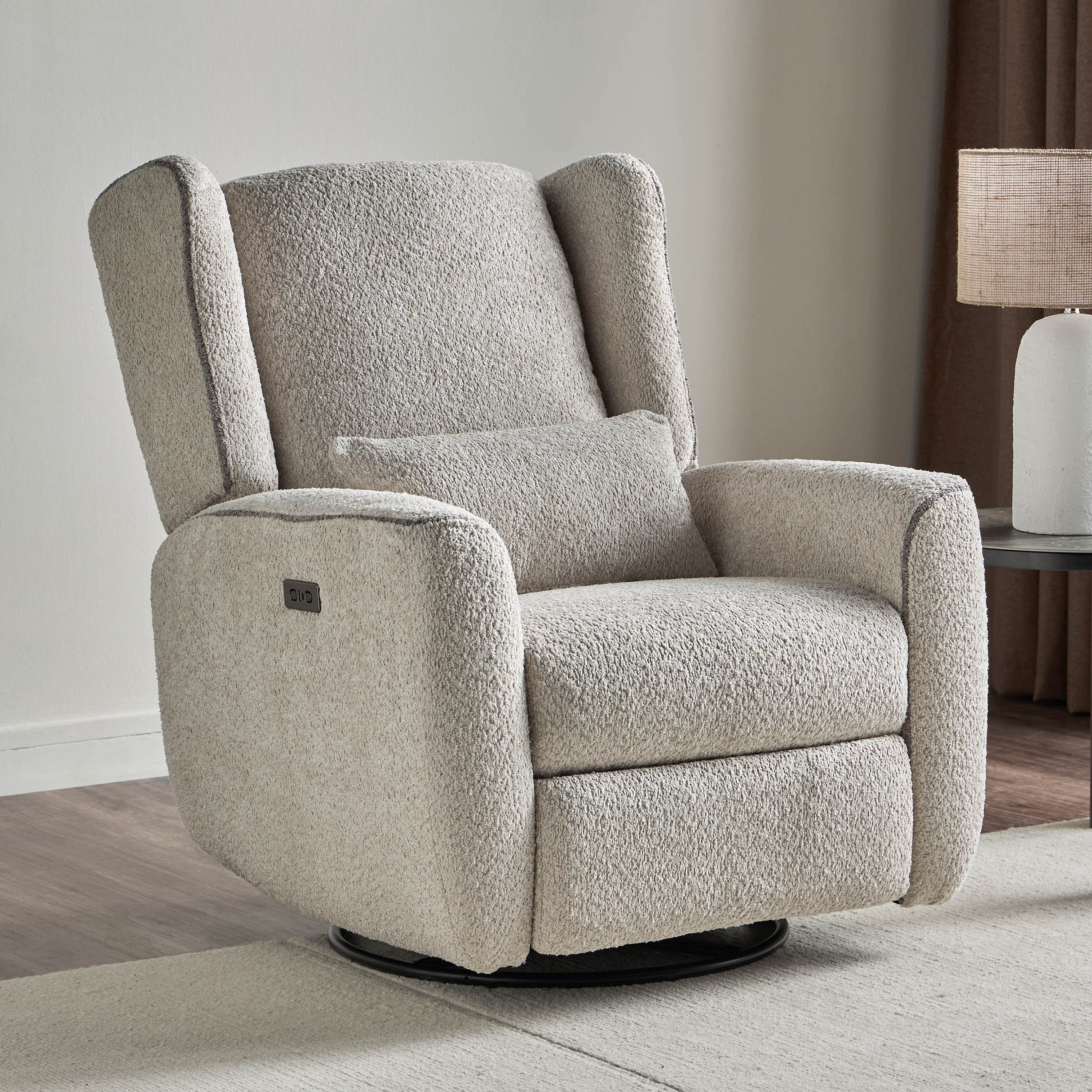 Shop Graffney Fabric Swivel Electric Recliner | Homecentre UAE
