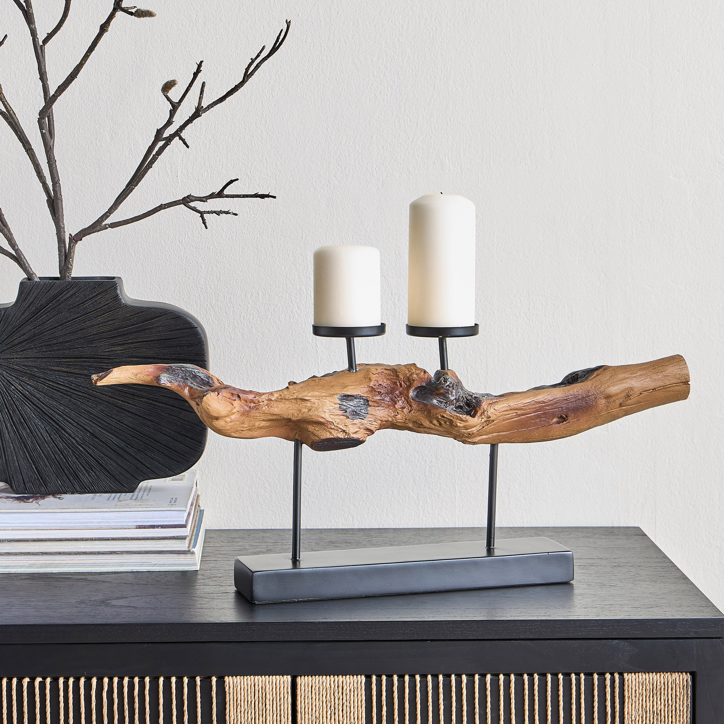 حامل شموع عمودي بتصميم فرع شجرة مرفوع - هيرتدج-household-decor-candleholdersandlanterns-image-4