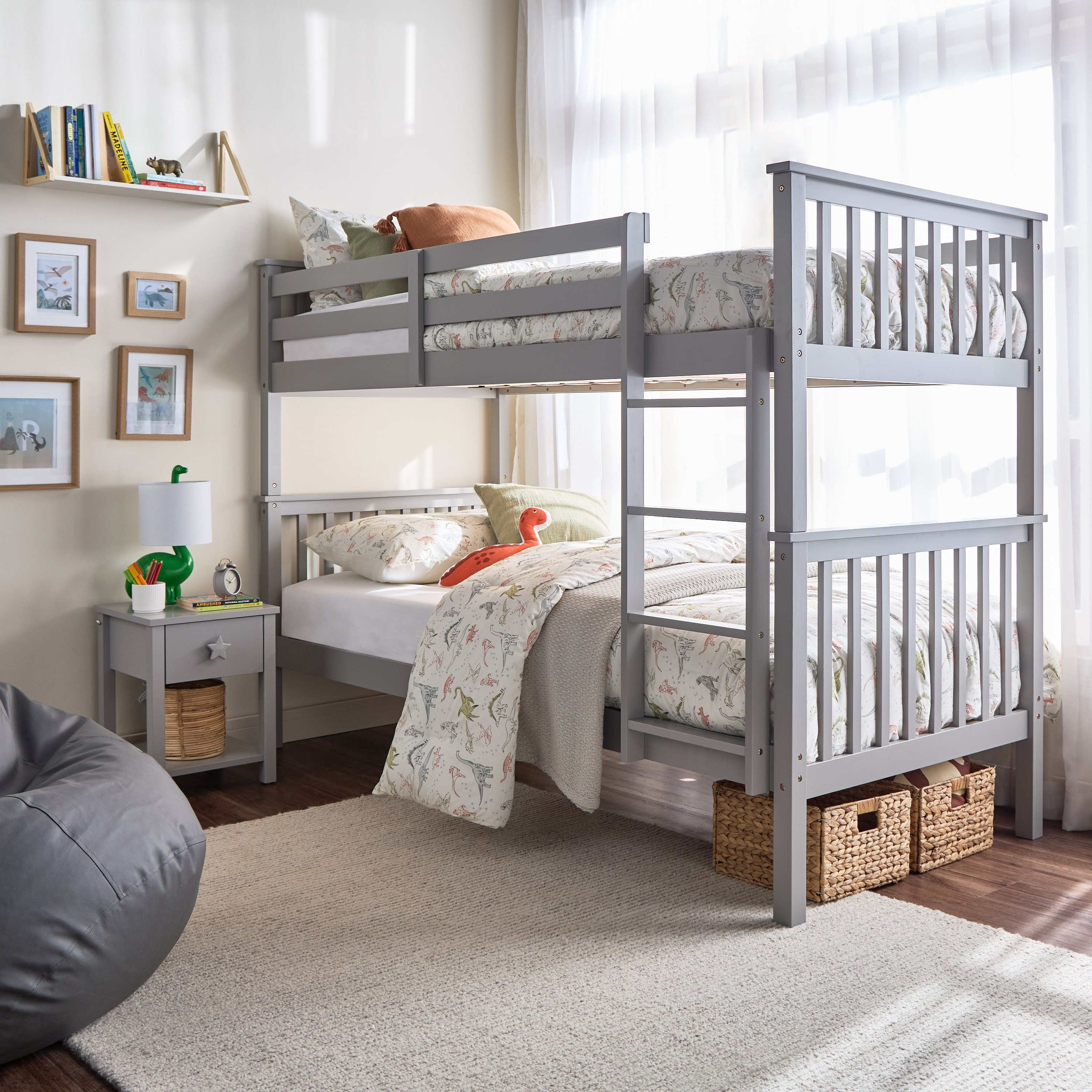 Taylor Bunk Bed - 90x200 cm-babyandkids-kidsbeds-bunkandloftbeds-image-2
