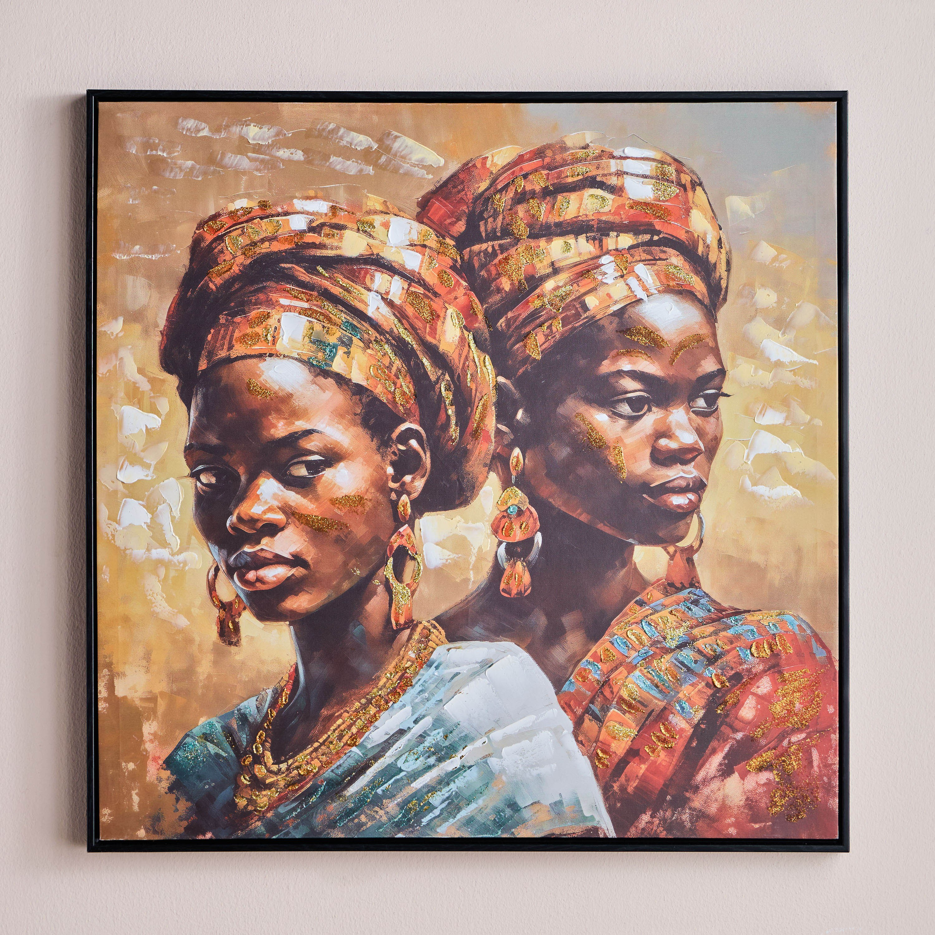 Cassia Oil Painting Framed Canvas Wall Art - 80x80 cm-household-walldecorandmirrors-wallart-image-1