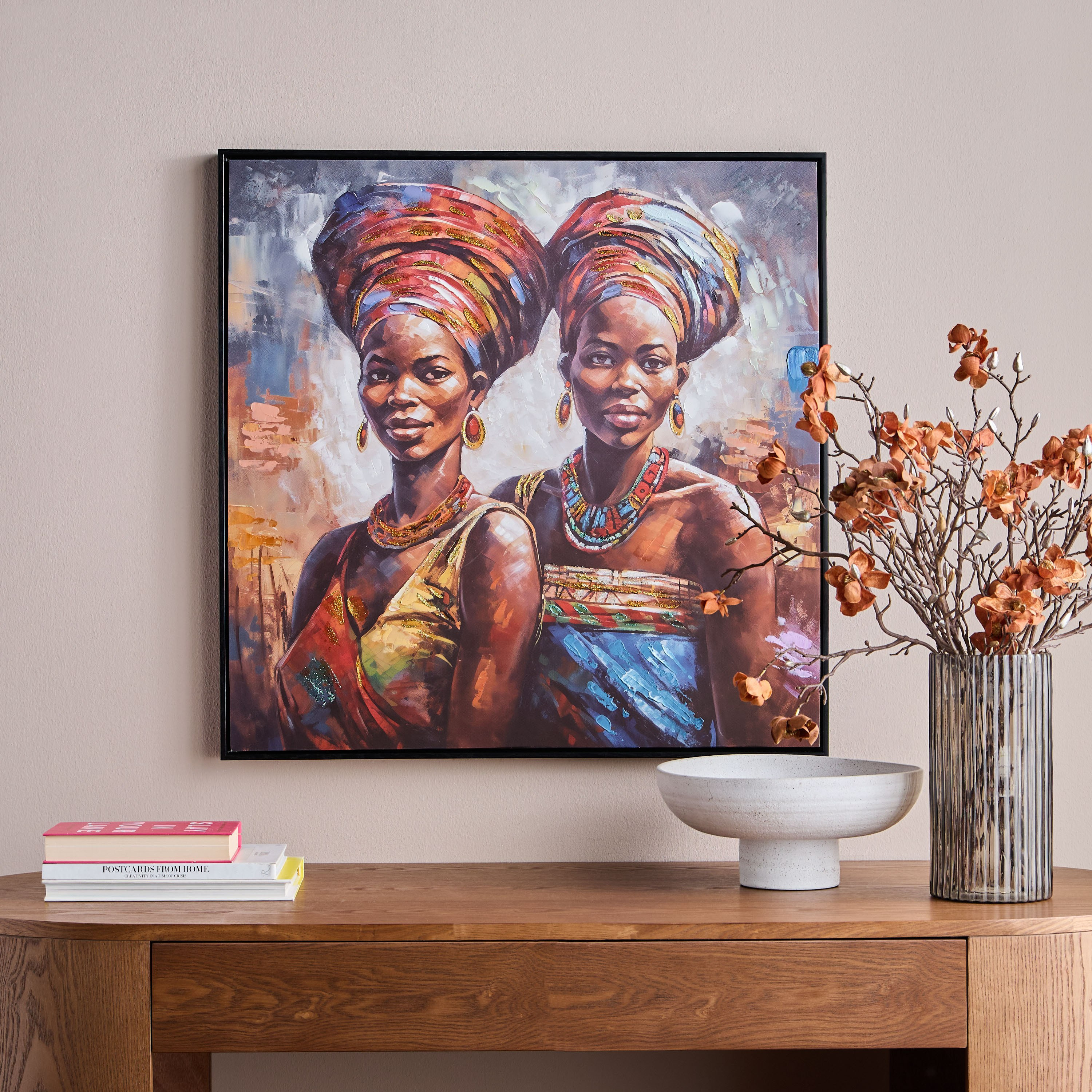 Aeneas Oil Painting Framed Canvas Wall Art - 80x80 cm-household-walldecorandmirrors-wallart-image-3
