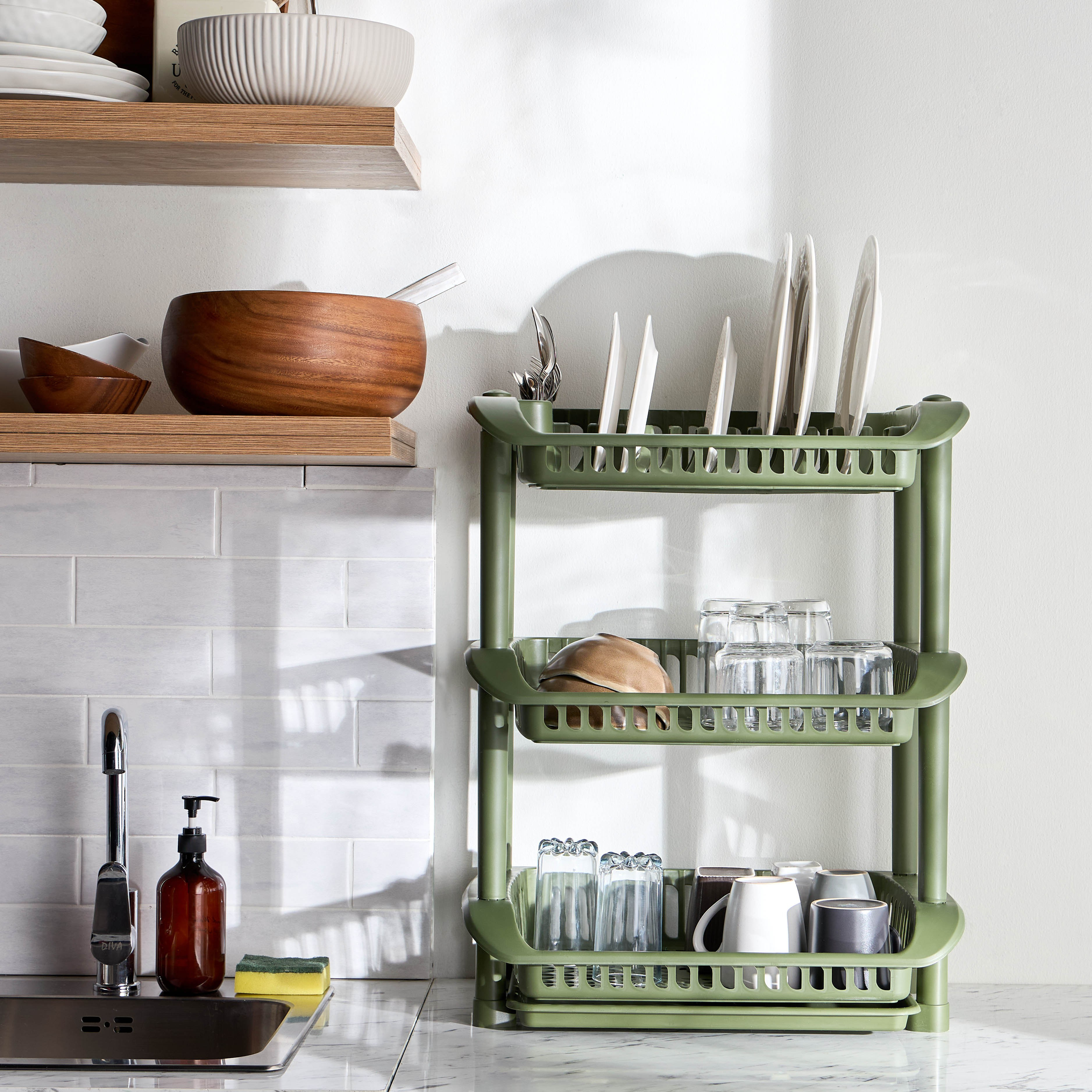 Cedar 3-Tier Dish Rack-household-kitchen-dishwashingandaccessories-dishracks-image-6