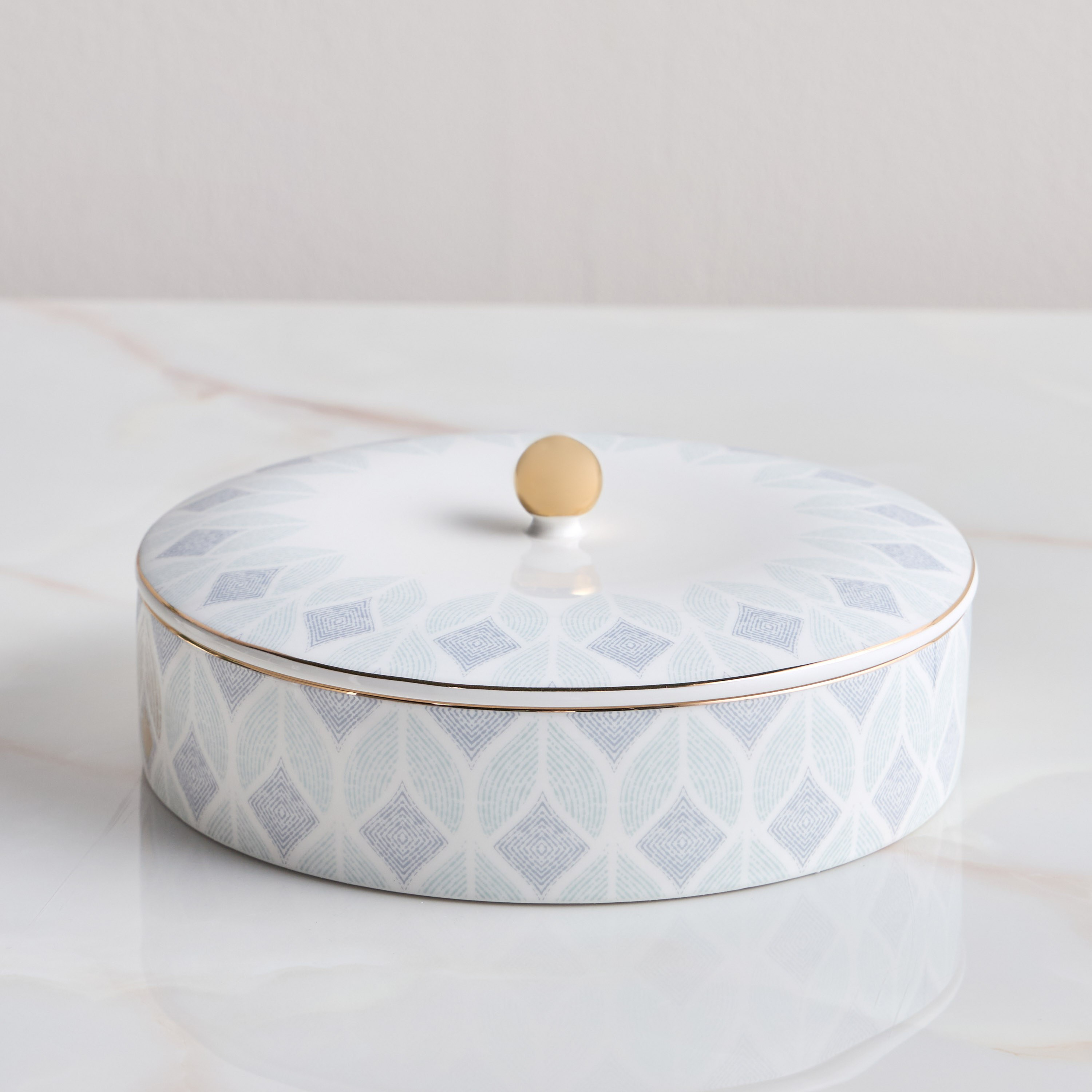 Tamiya New Bone China Serving Dish with Lid - 25 cm-household-giftingaccessories-giftings-image-1