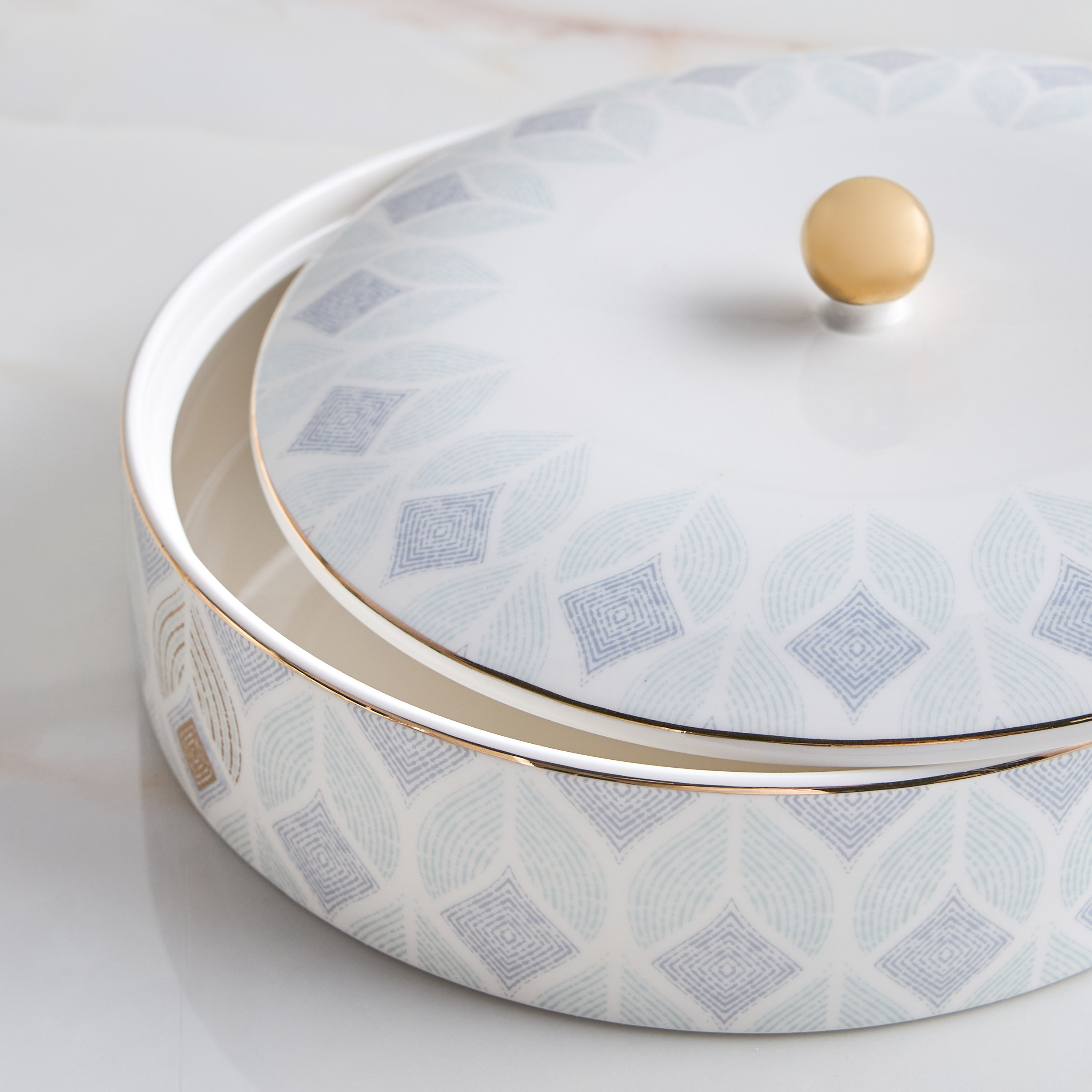 Tamiya New Bone China Serving Dish with Lid - 25 cm-household-giftingaccessories-giftings-image-3