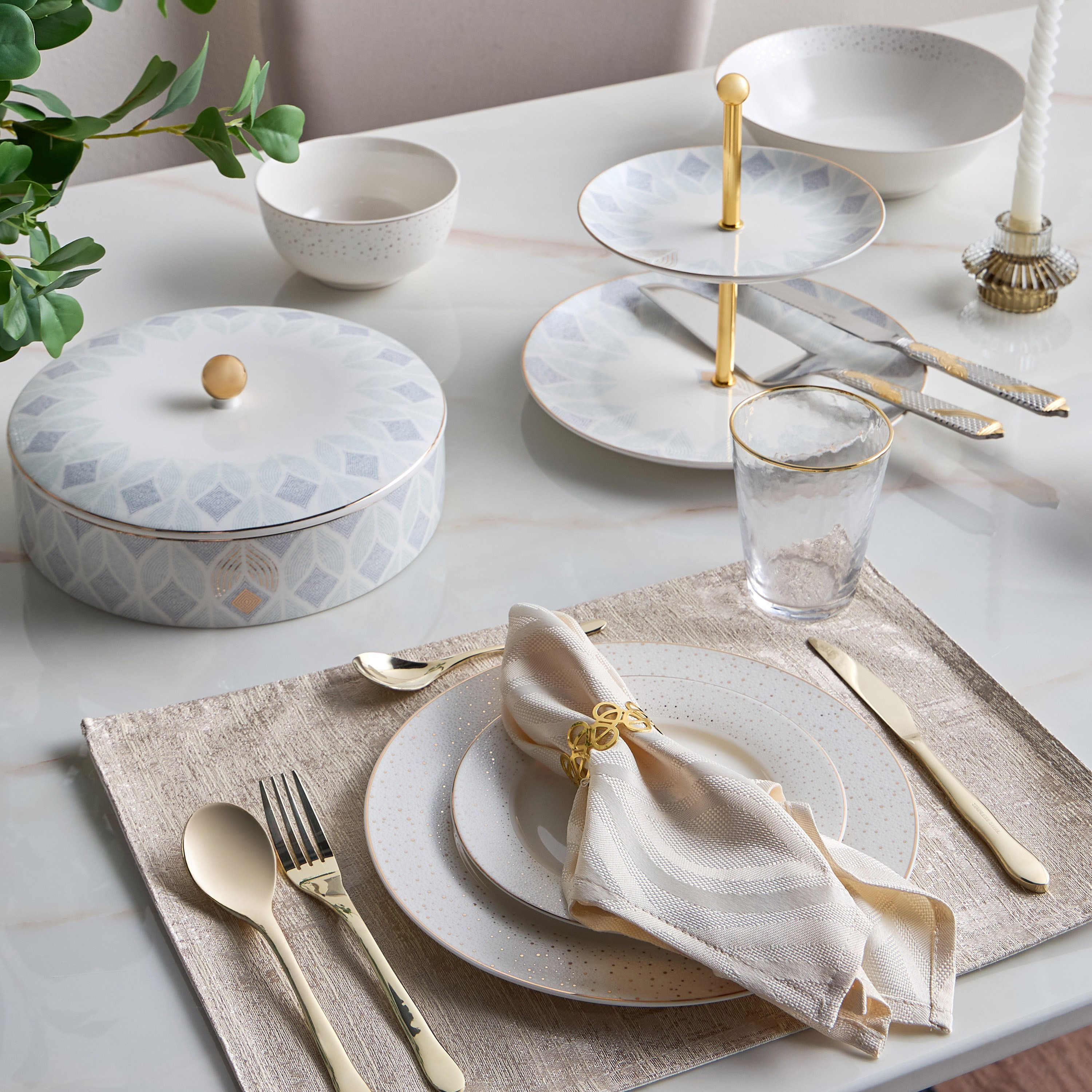 Tamiya New Bone China Serving Dish with Lid - 25 cm-household-giftingaccessories-giftings-image-4