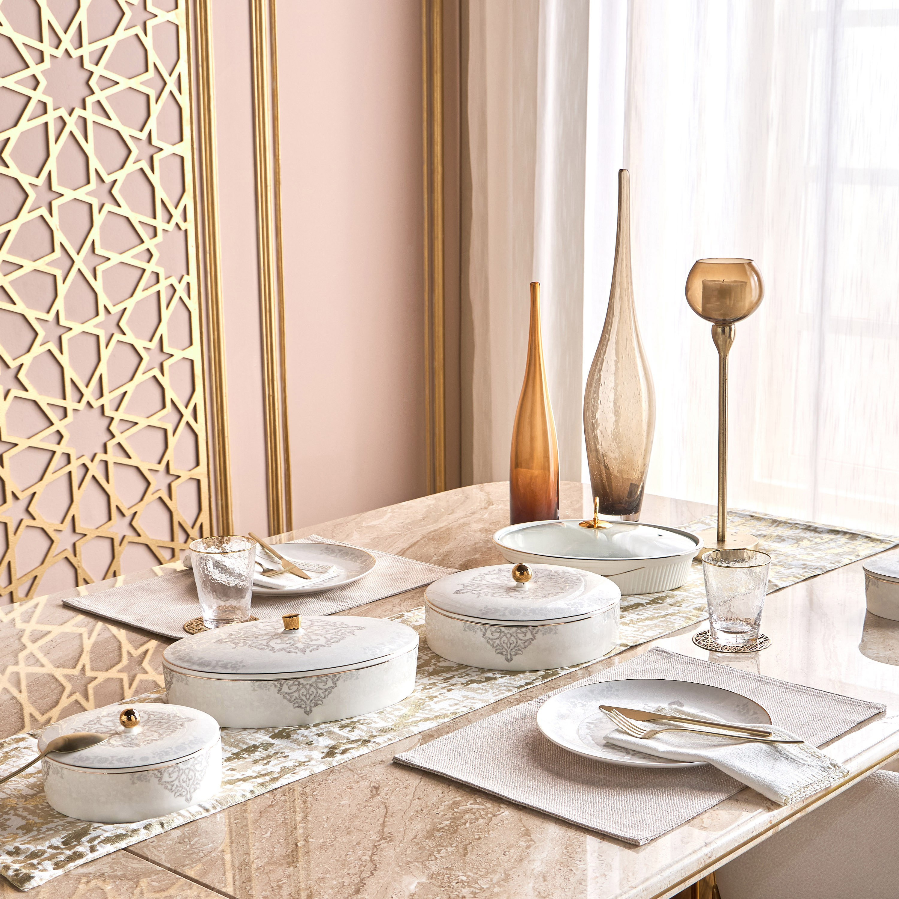 صحن تقديم مع غطاء - سلوى - 19 سم-household-giftingaccessories-giftings-image-1