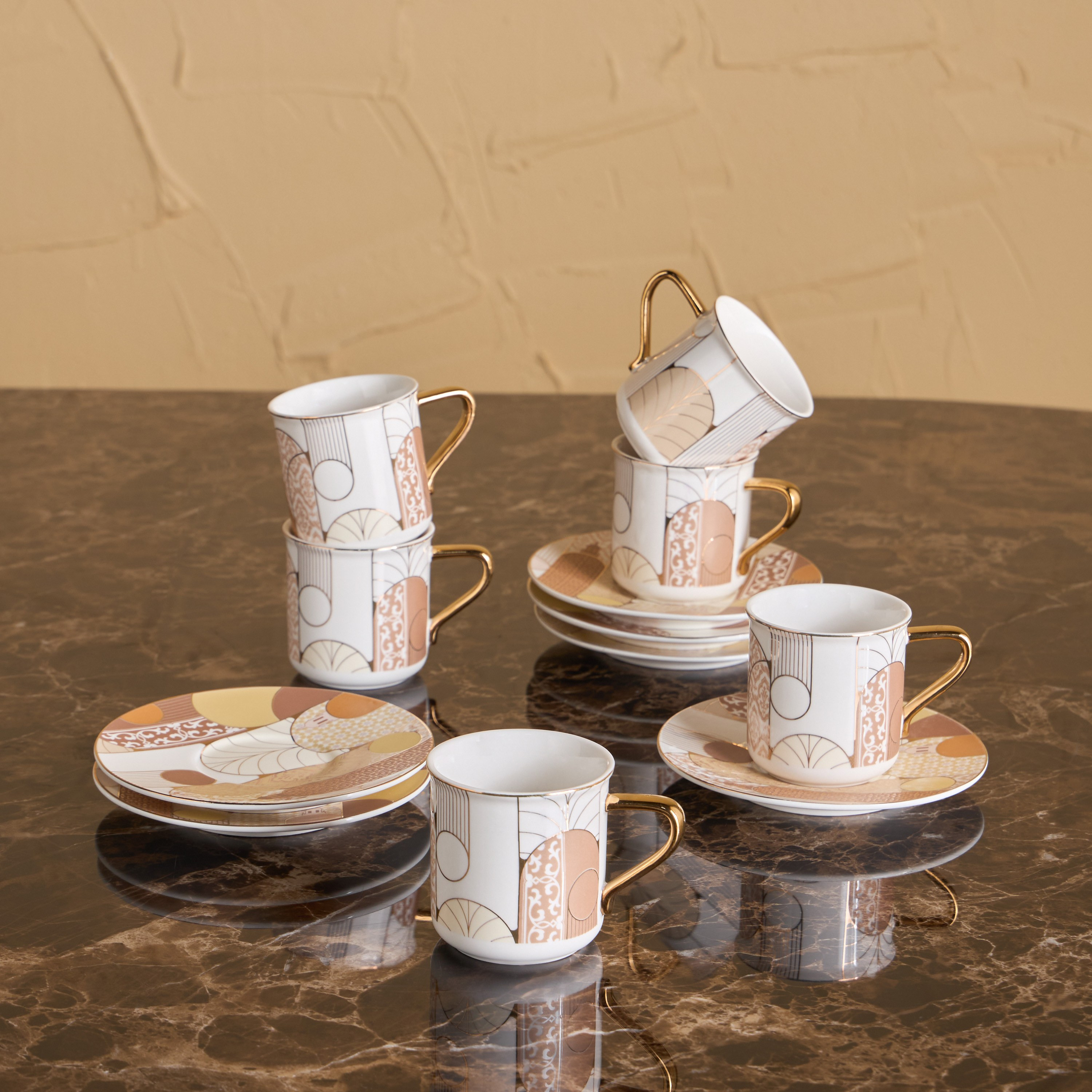 Tamara 12-Piece New Bone China Tea Cup and Saucer Set - 200 ml-household-giftingaccessories-giftings-image-1