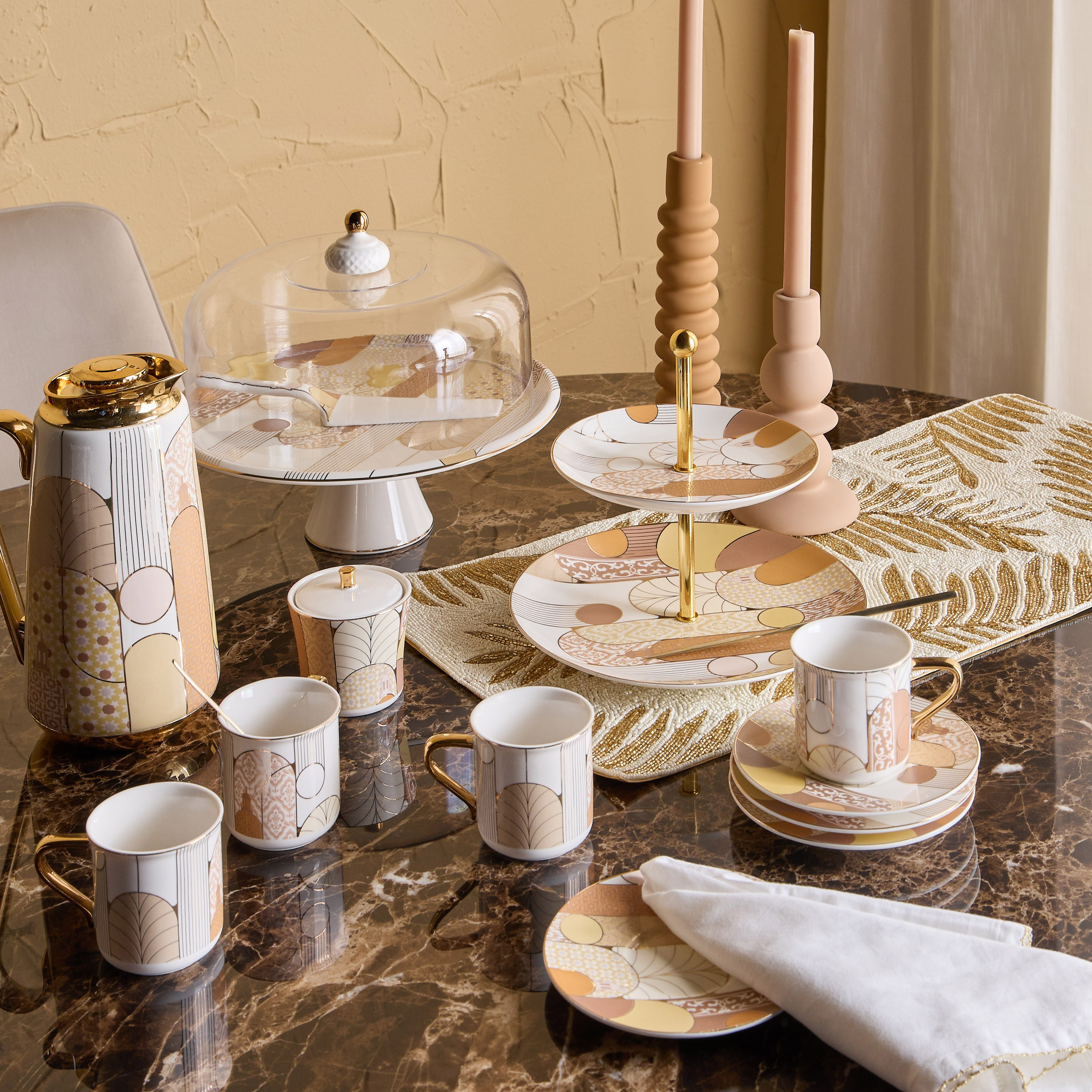 Tamara 12-Piece New Bone China Tea Cup and Saucer Set - 200 ml-household-giftingaccessories-giftings-image-4