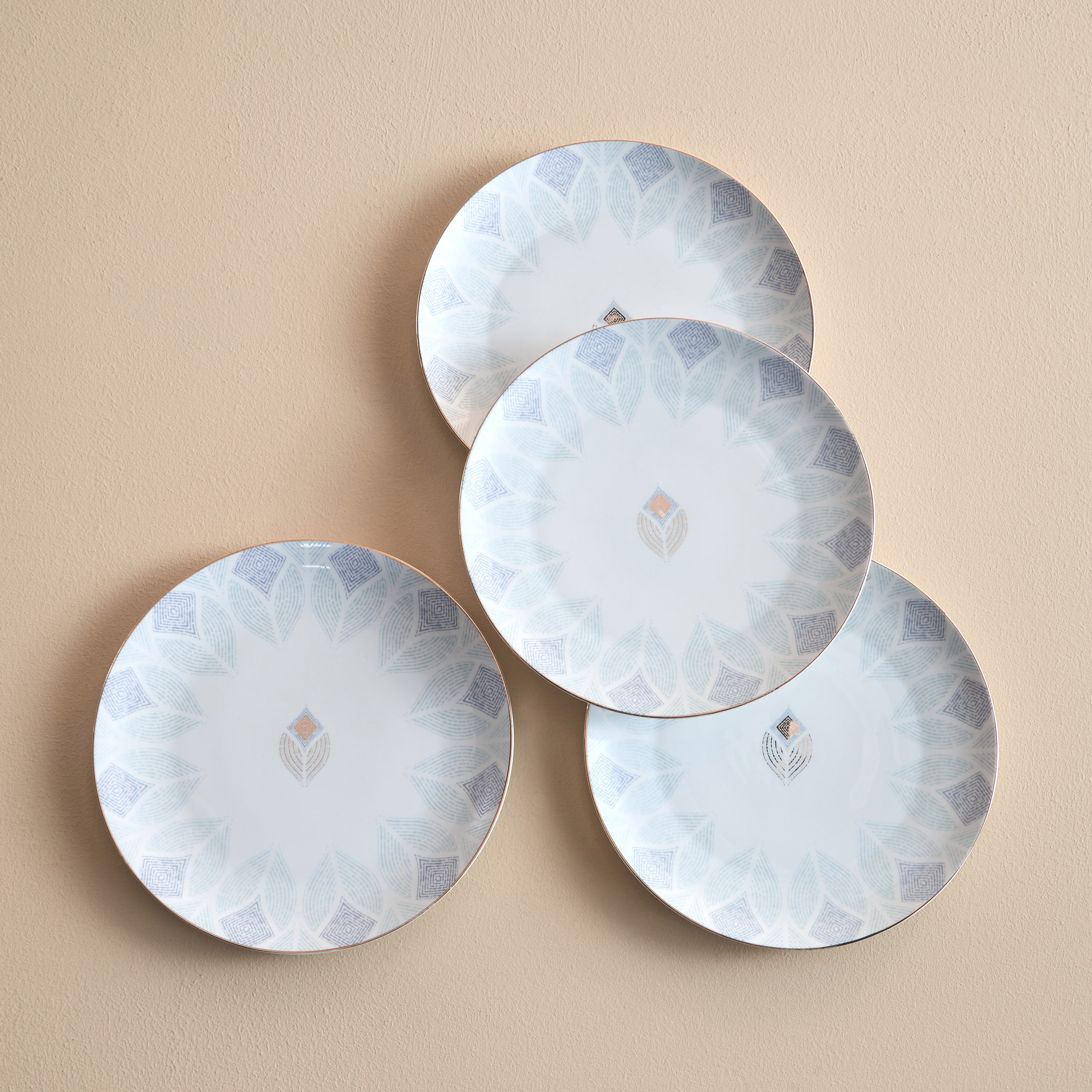 Tamiya 4-Piece New Bone China Dinner Plate Set - 25 cm-household-dining-dinnerware-plates-image-1