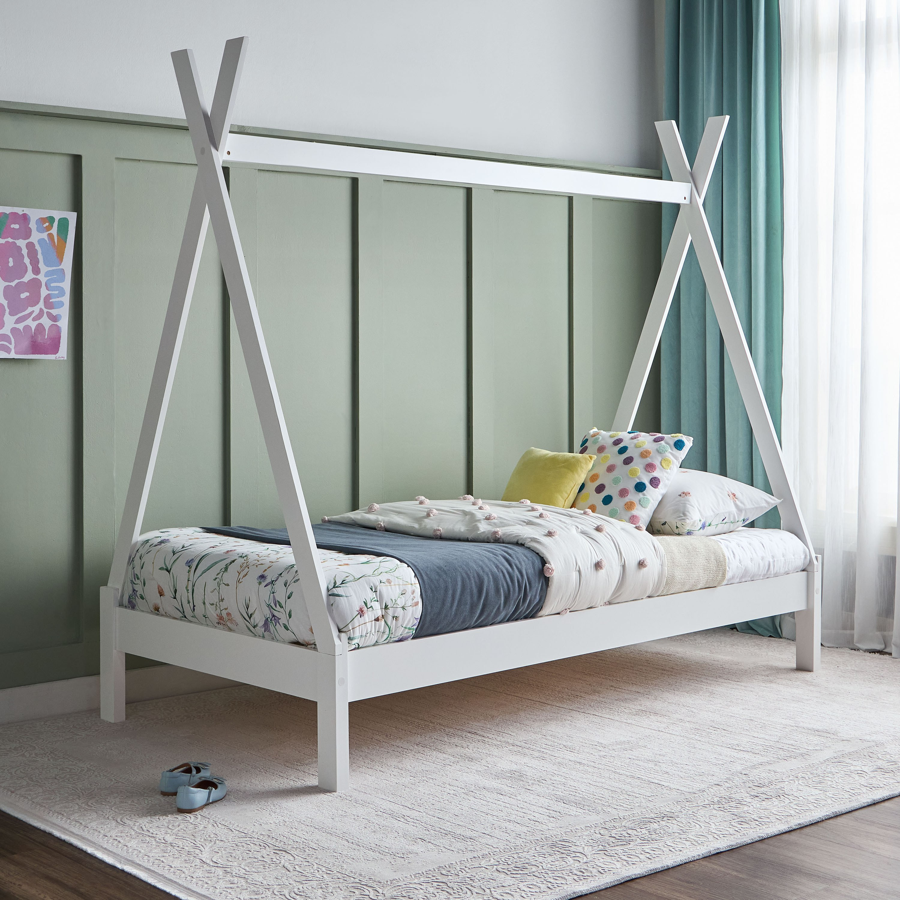 سرير بتصميم خيمة - سيرجيو - 90x190 سم-babyandkids-kidsbeds-singlebeds-image-1