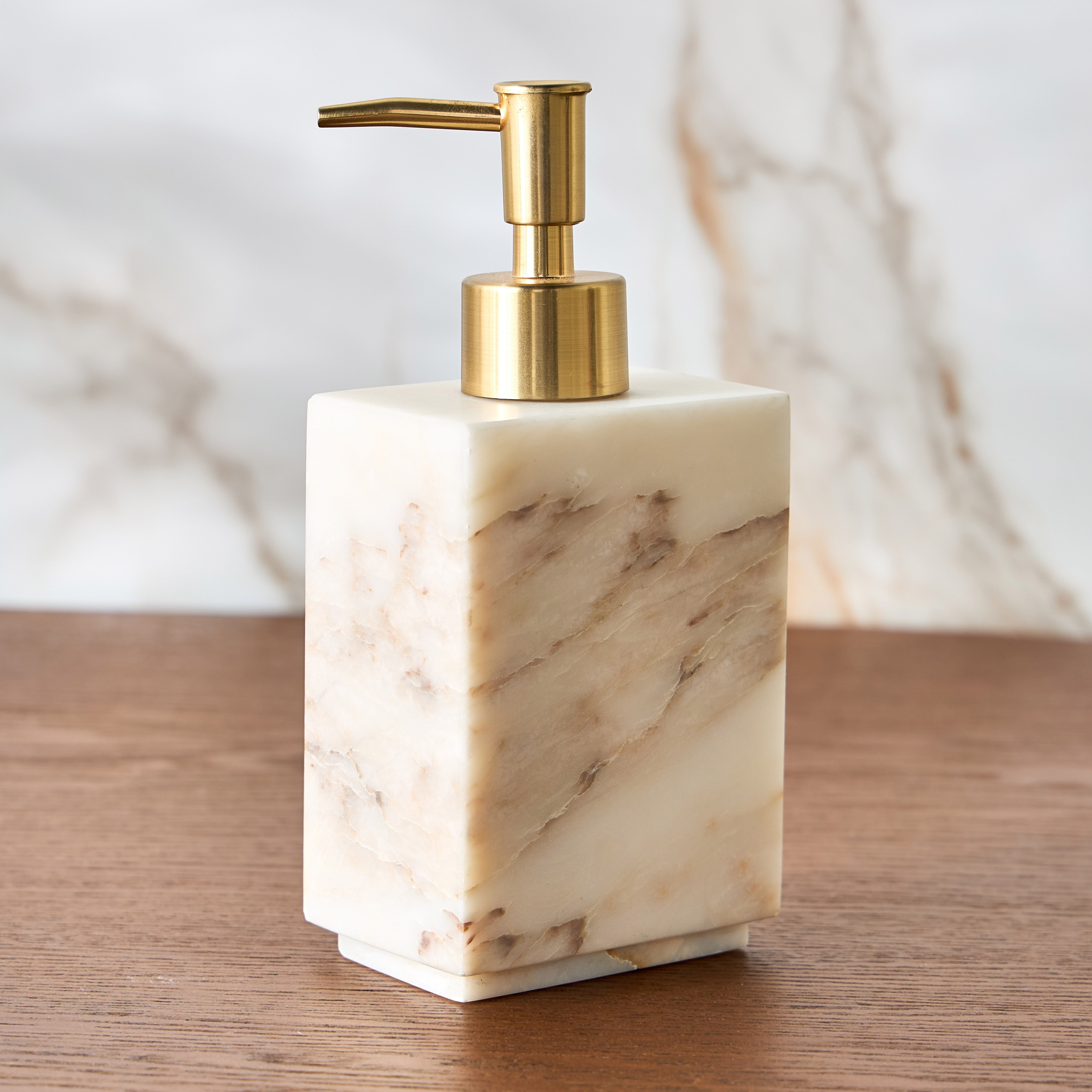 Turkish Calacatta Marble Soap Dispenser-household-bathandlaundry-bathaccessories-soapdishesanddispensers-image-1