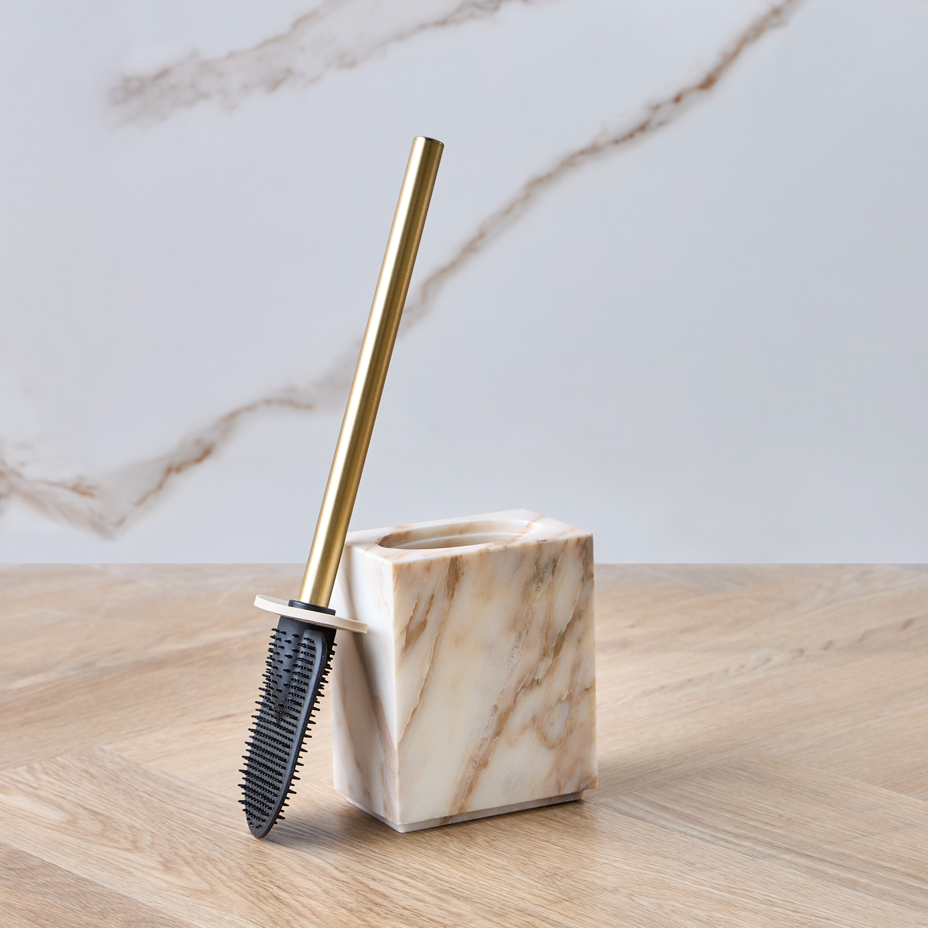 Turkish Calacatta Marble Toilet Brush Holder-household-bathandlaundry-bathaccessories-toiletbrushholders-image-2