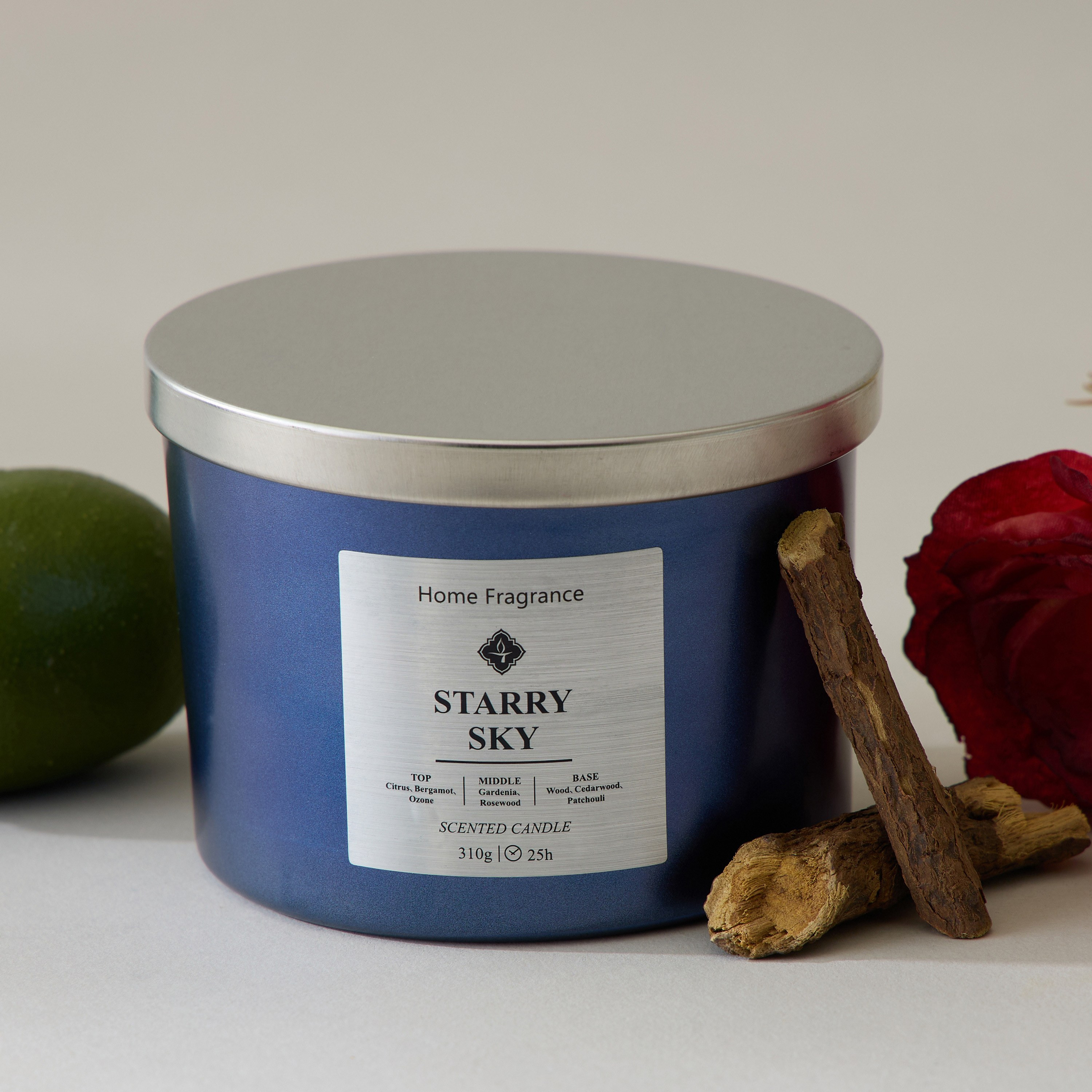 Ambience Metallic Starry Sky 3-Wick Scented Jar Candle - 25 h-household-homefragrance-candles-image-1