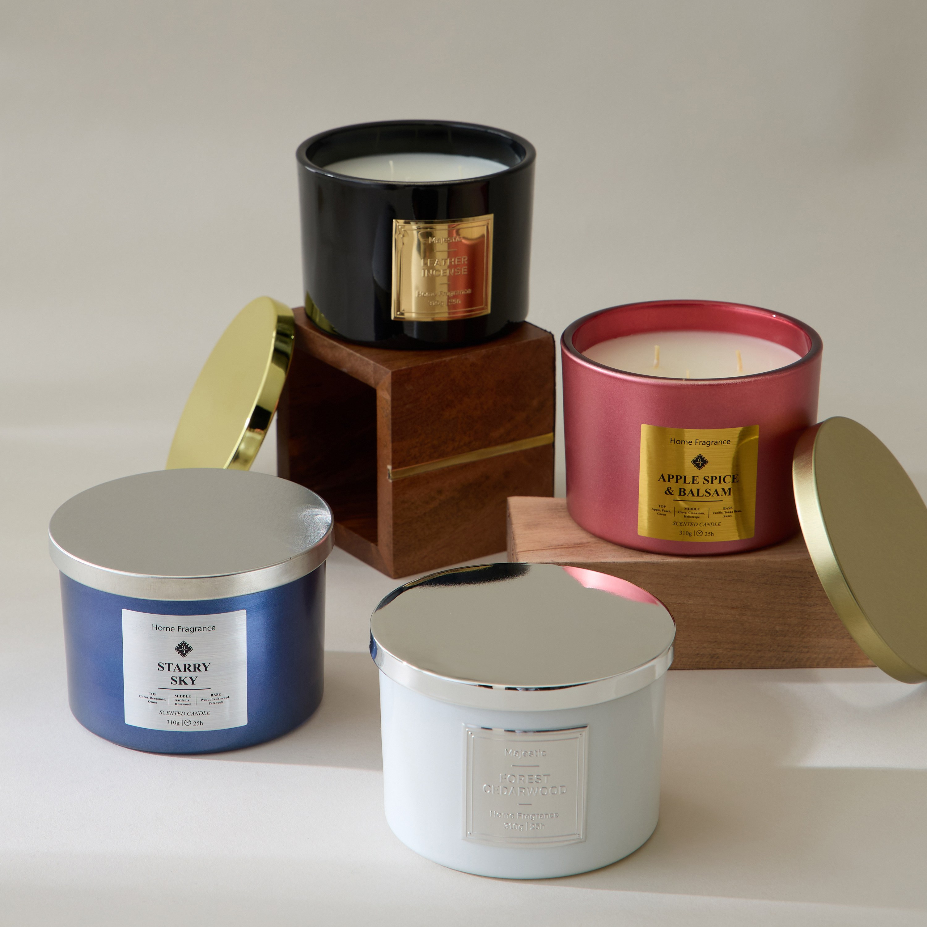 Ambience Metallic Starry Sky 3-Wick Scented Jar Candle - 25 h-household-homefragrance-candles-image-3