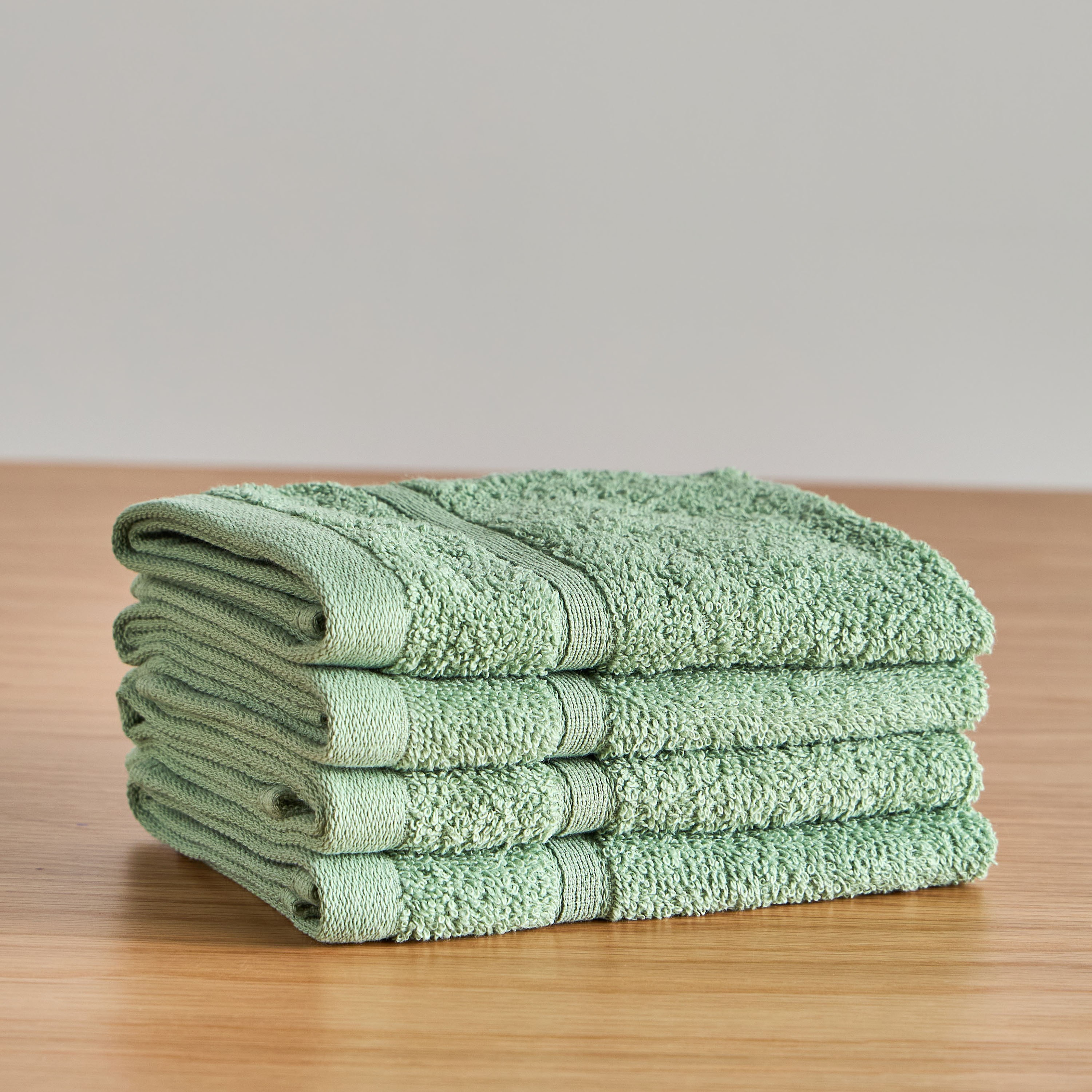 طقم مناشف صغيرة من القطن الدقيق 4 قطع بوزن 380 جرام - ريس - 33x33 سم-household-bathandlaundry-bathlinen-towels-image-7