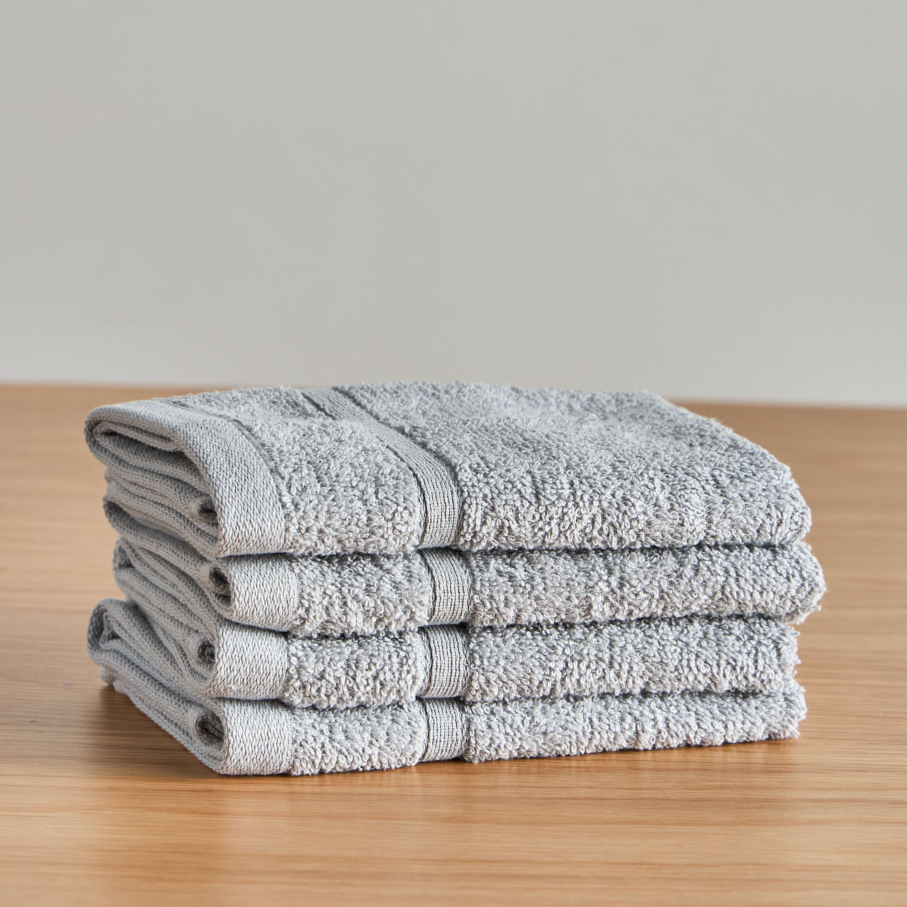 طقم مناشف صغيرة من القطن الدقيق 4 قطع بوزن 380 جرام - ريس - 33x33 سم-household-bathandlaundry-bathlinen-towels-image-19