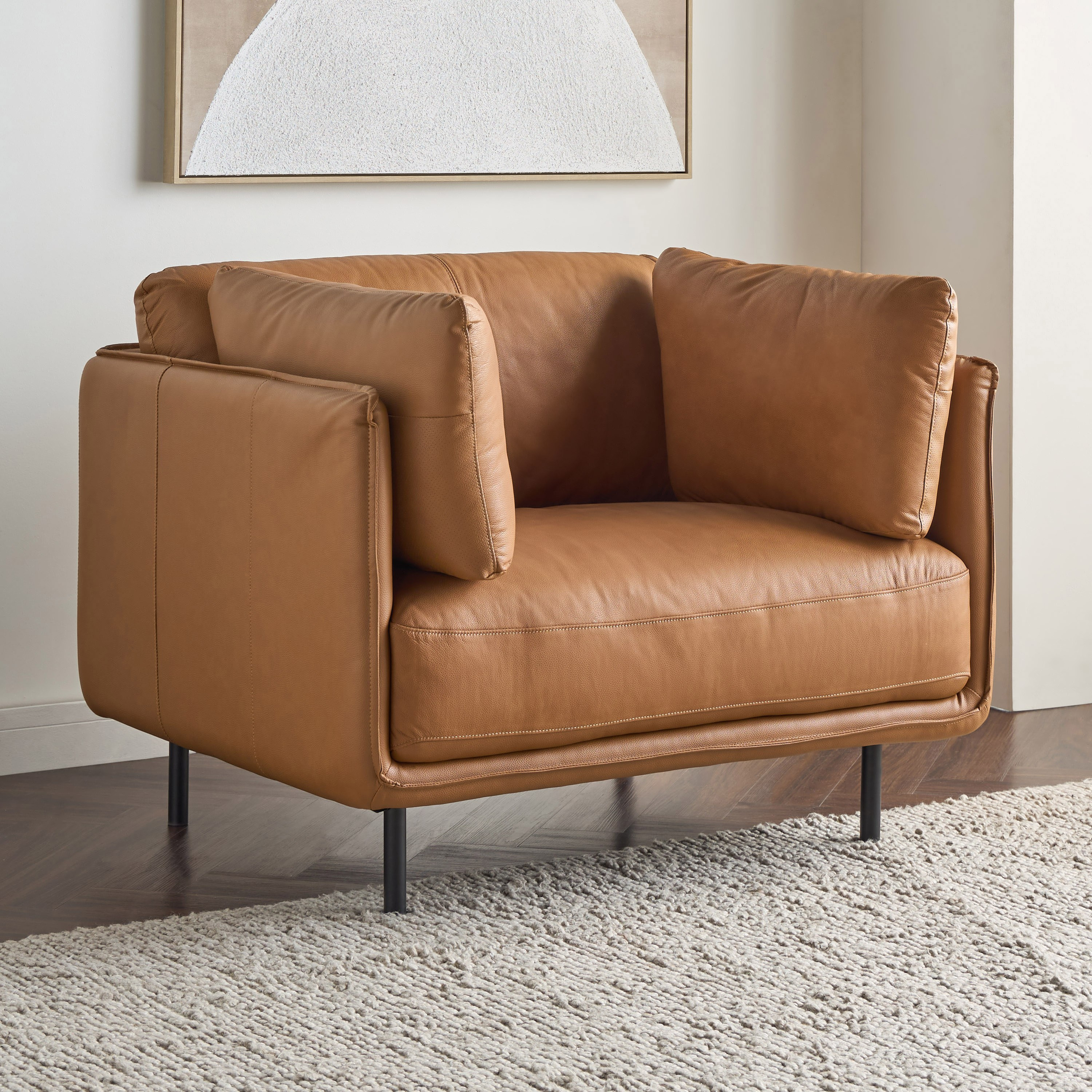 Regius Half Leather Armchair