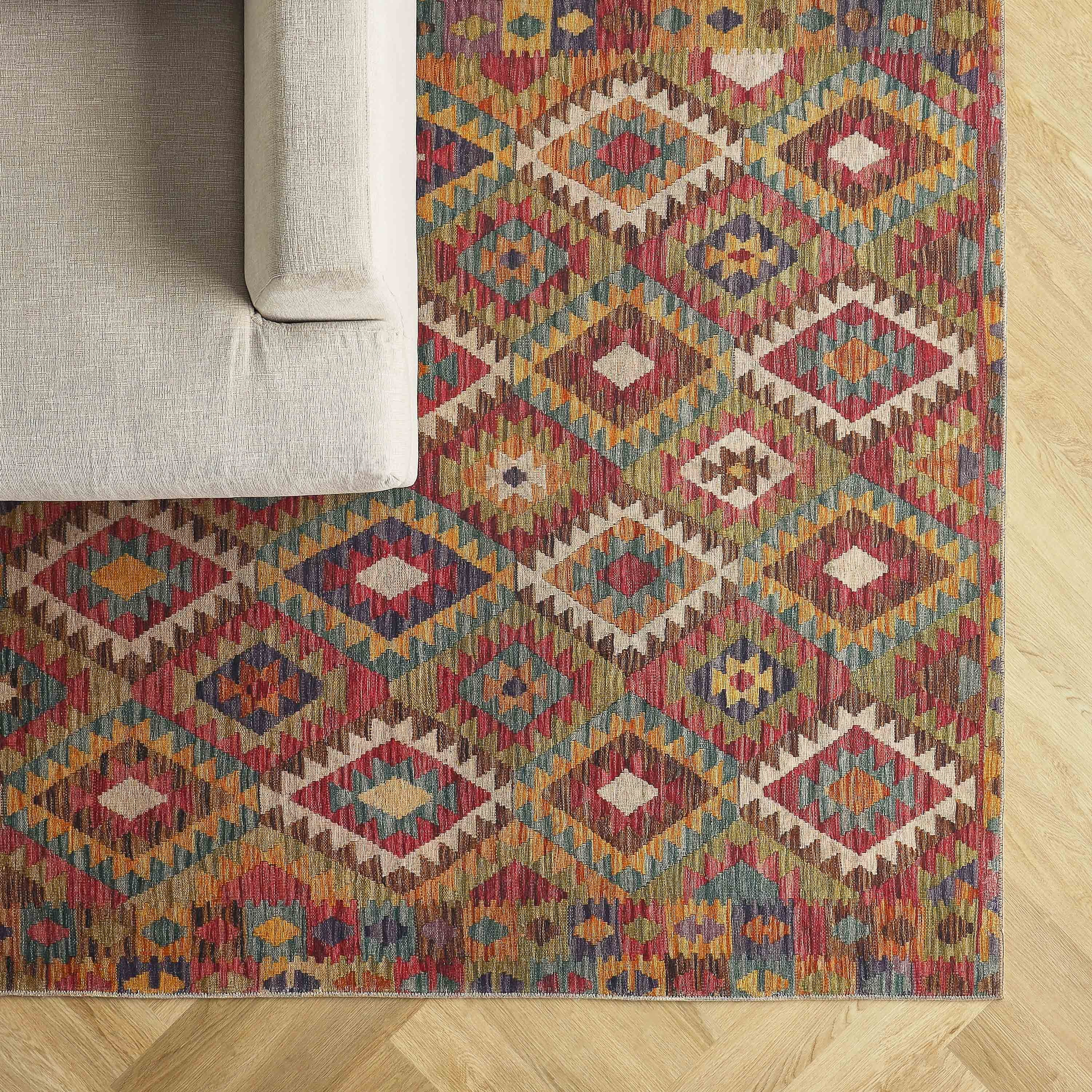Vivid Printed Rug - 200x290 cm-household-rugsandcarpets-rugs-image-1