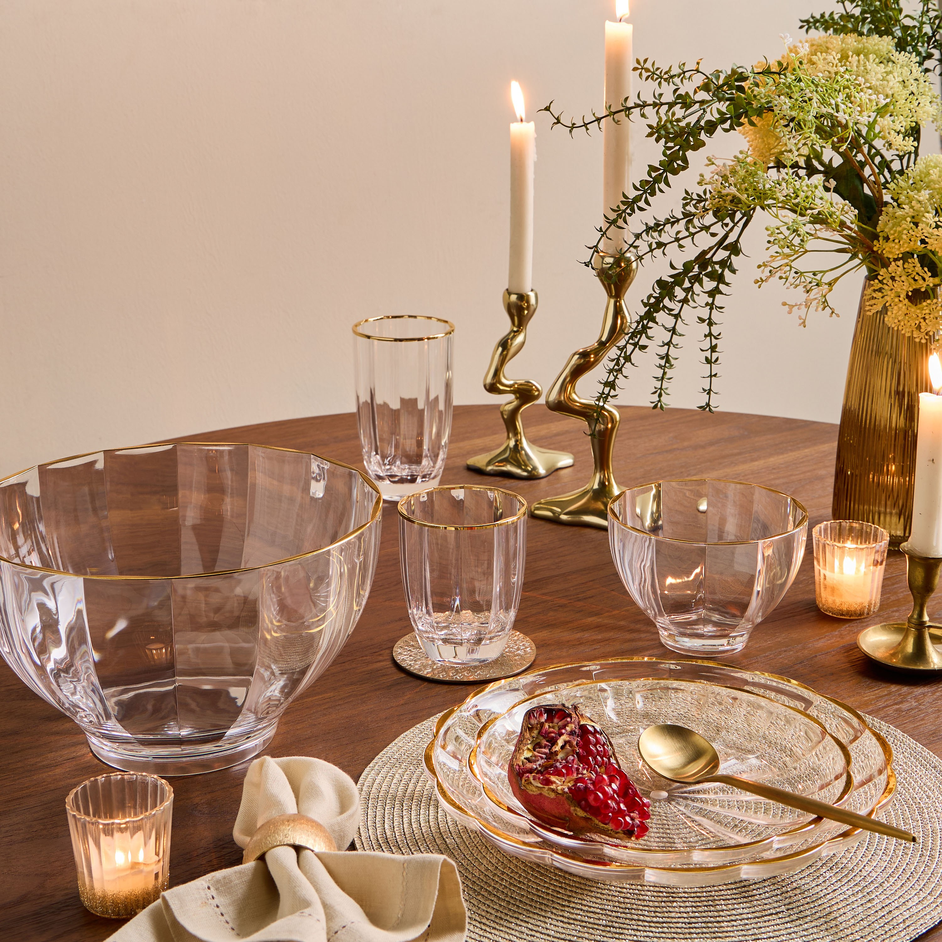Golden Flora Side Bowl - 14 cm-household-dining-dinnerware-bowls-image-3