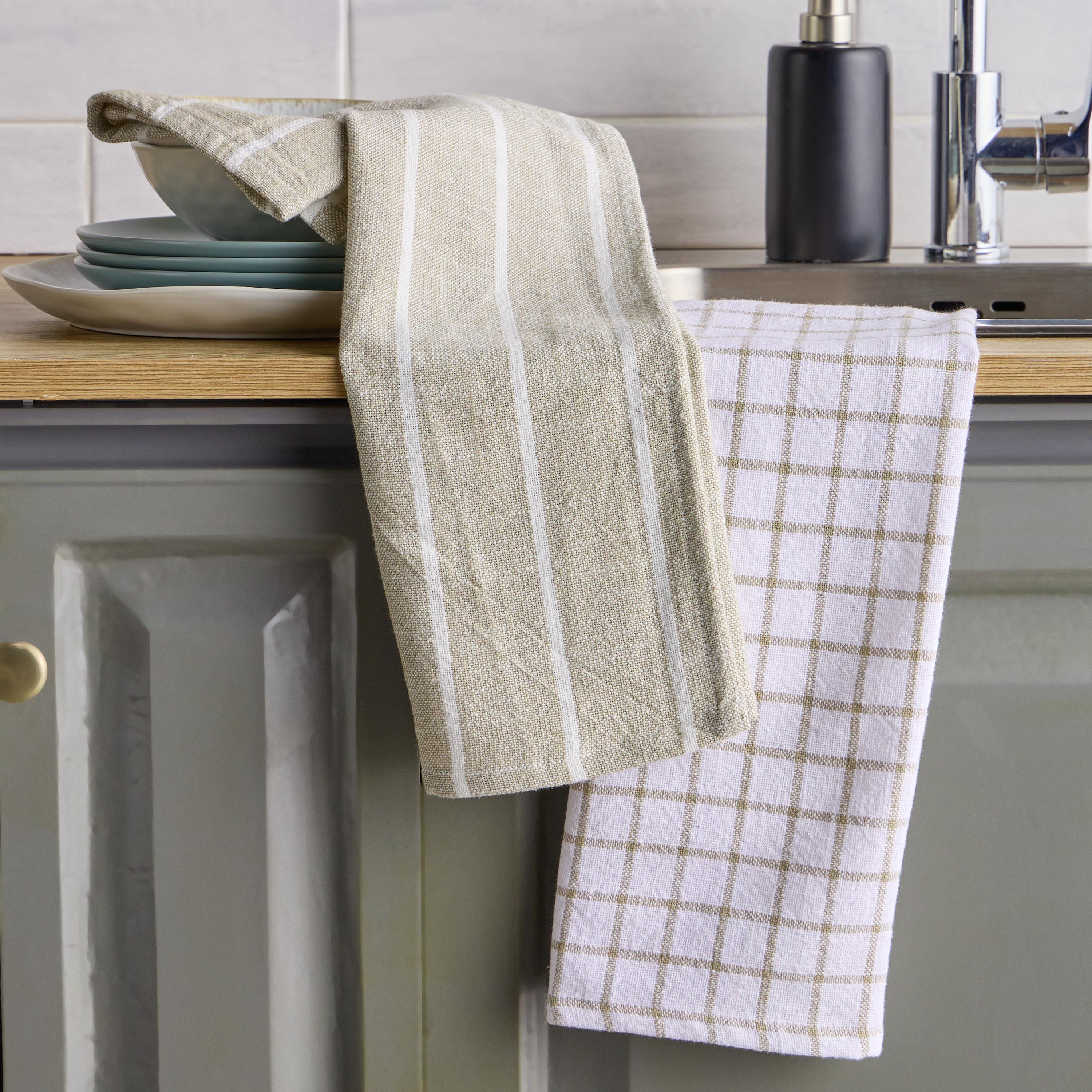 Malc 2-Piece Kitchen Towel Set - 45x65 cm-household-kitchen-kitchenlinen-kitchentowelsandlinen-image-1