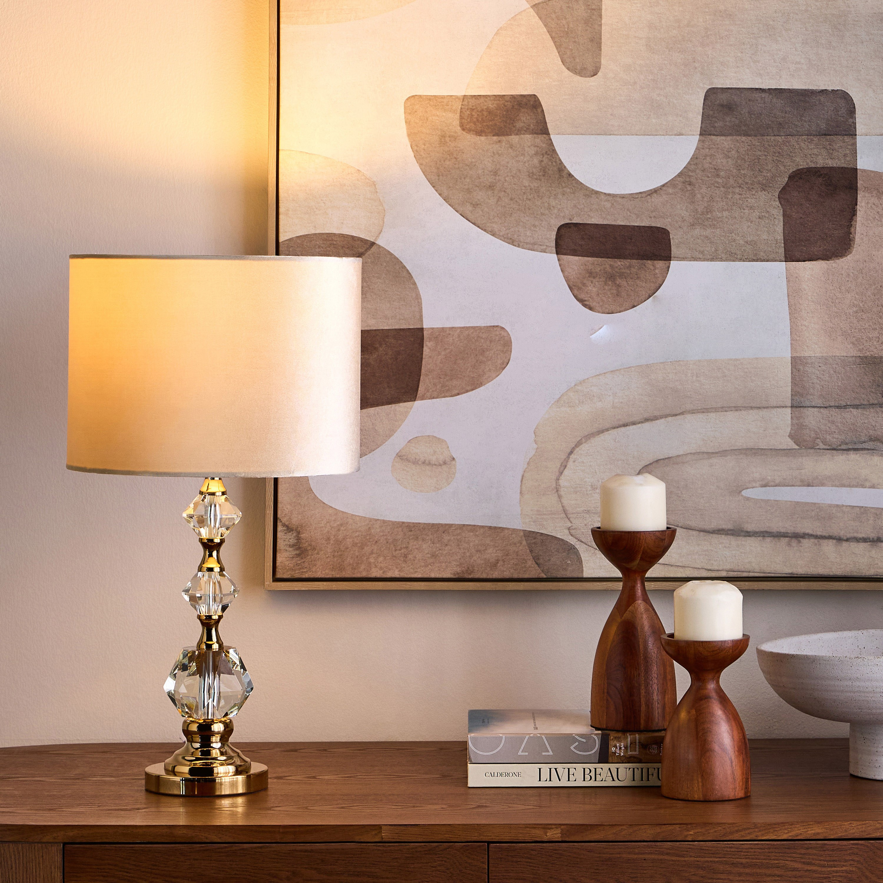 Valene Crystal Table Lamp - 59 cm-household-lighting-tableanddesklamps-image-4