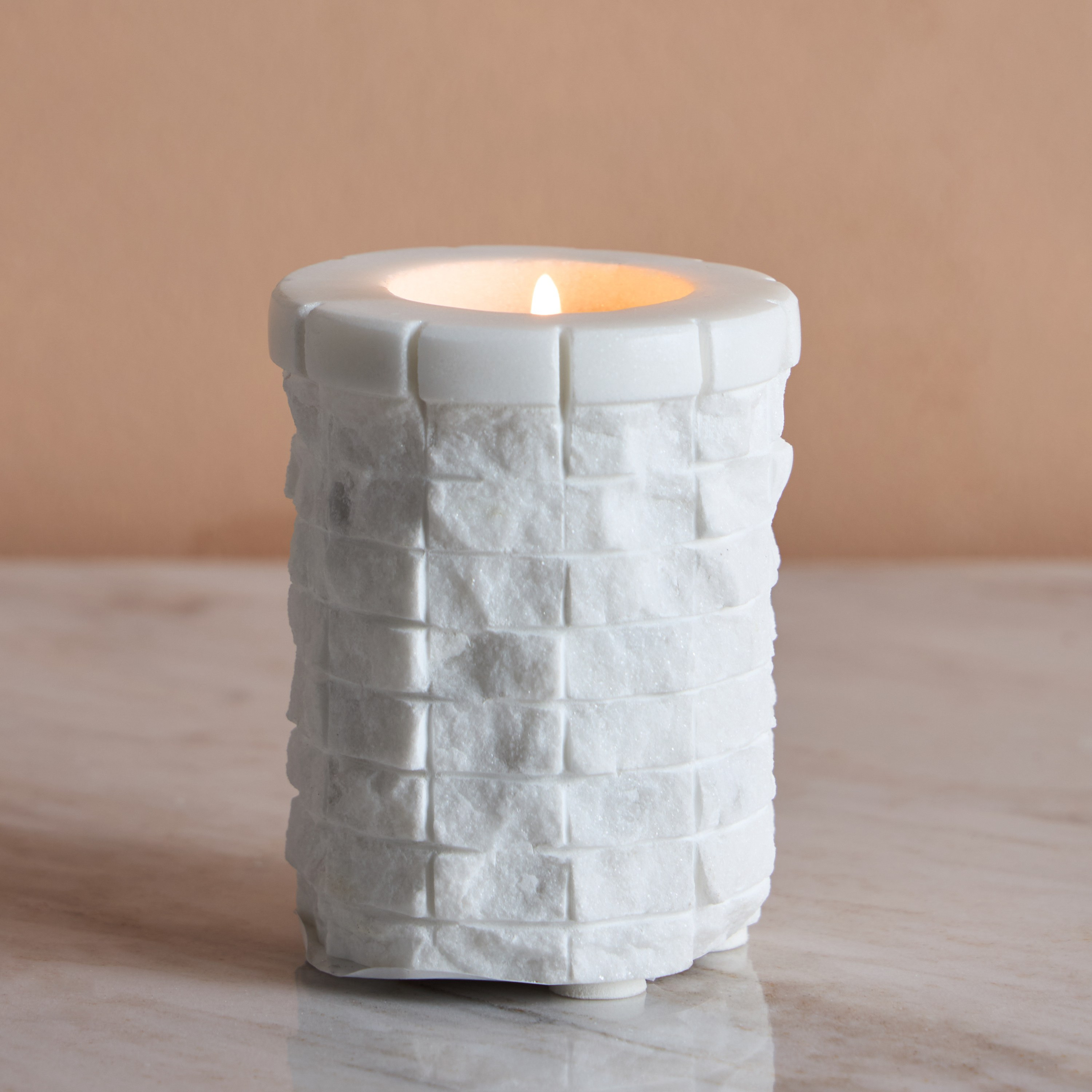 Mauricio Chiseled Tealight Candleholder-household-decor-candleholdersandlanterns-image-2