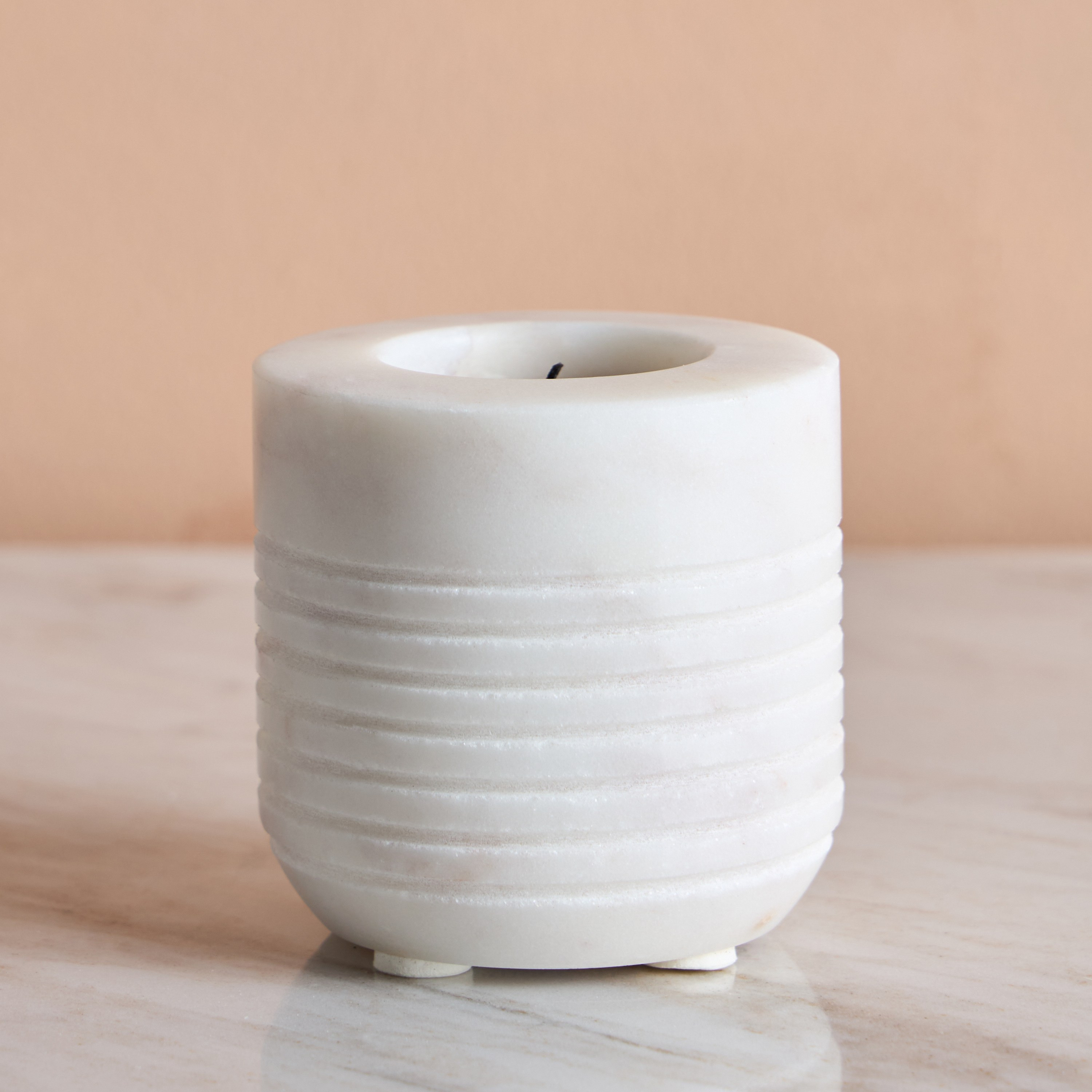 Mauricio Ribbed Tealight Candleholder-household-decor-candleholdersandlanterns-image-1