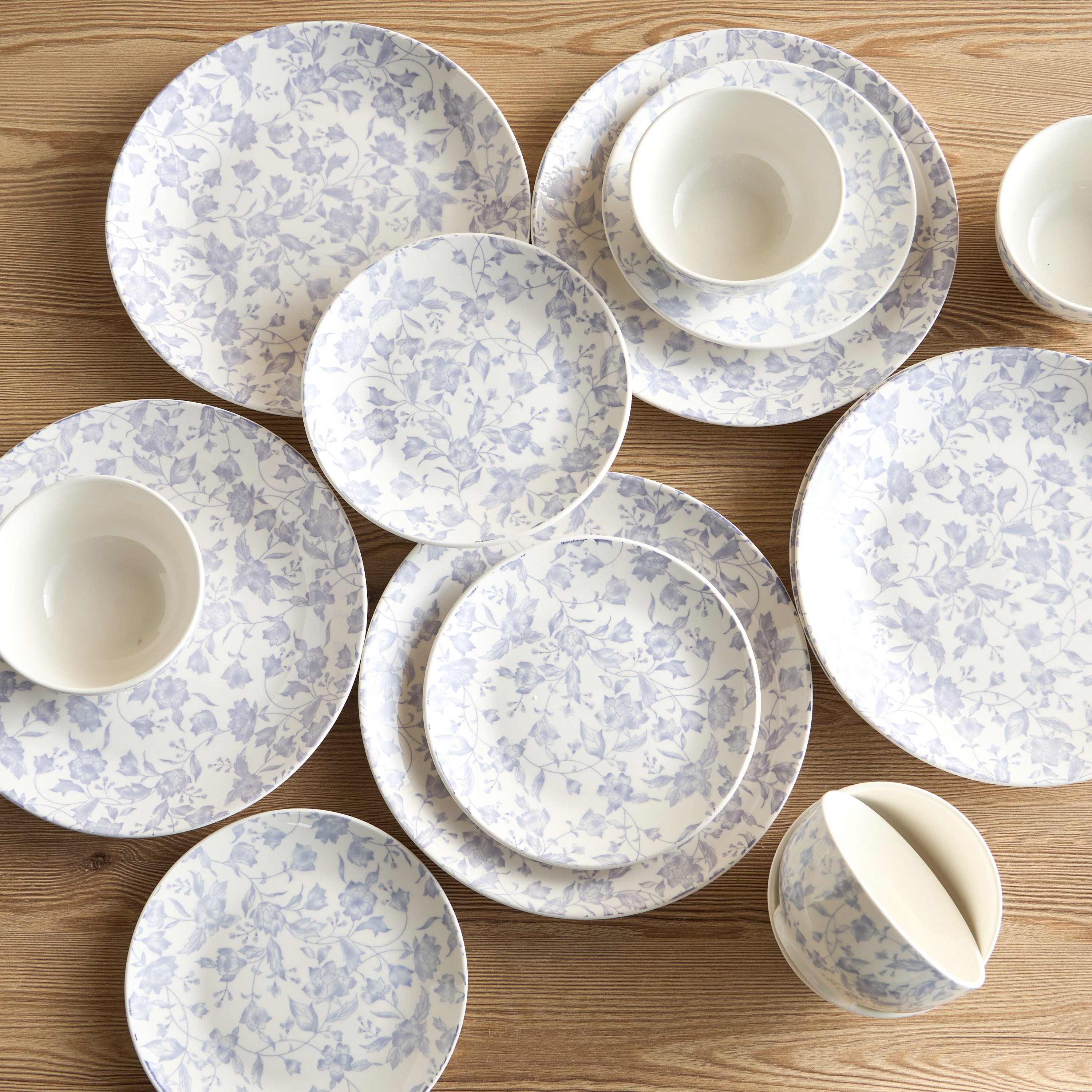 Florea 18-Piece New Bone China Dinner Set - Serves 6-household-dining-dinnerware-dinnersets-image-1