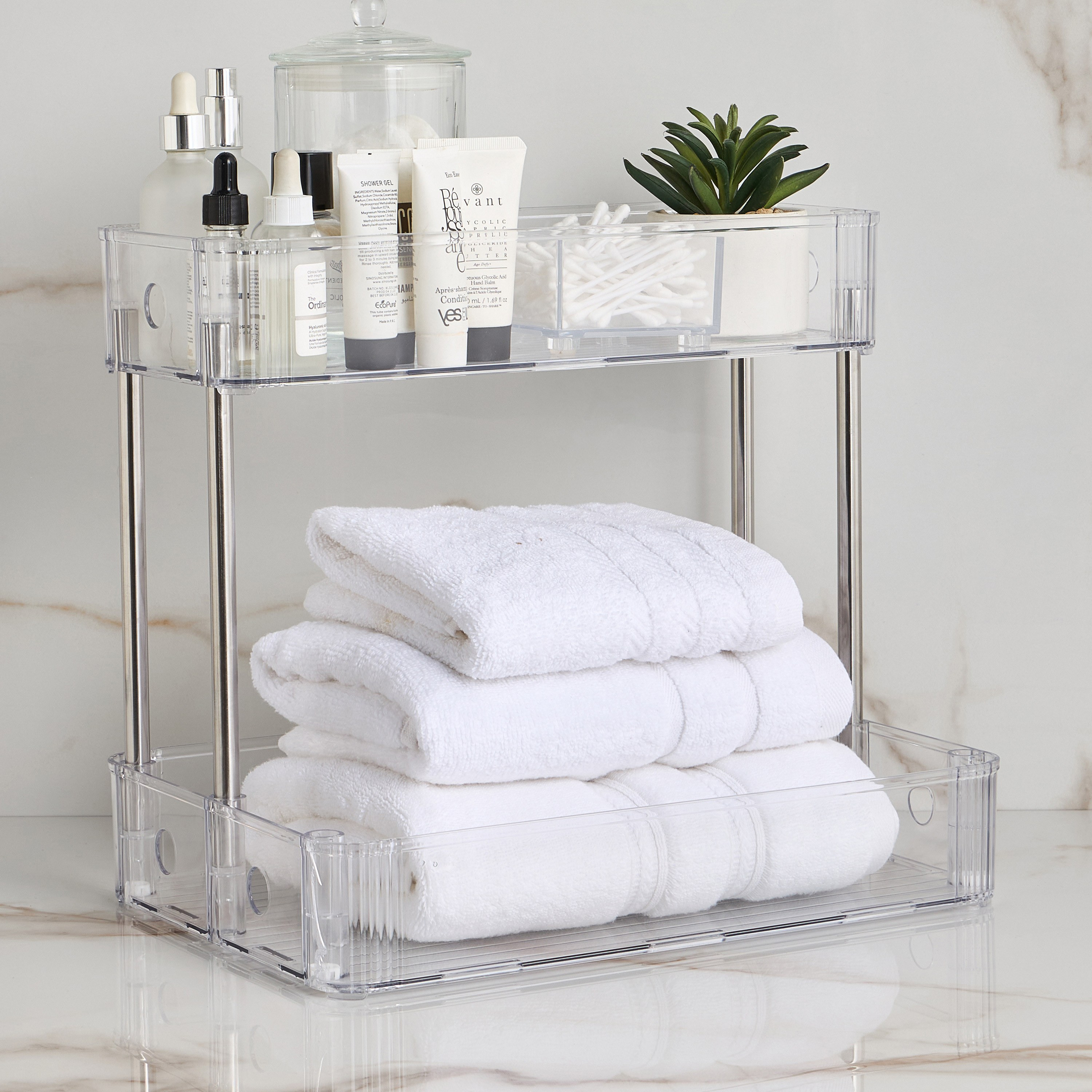 Rex 2-Tier Storage Rack - 26x37 cm-household-storage-storagesolutions-storageracks-image-1