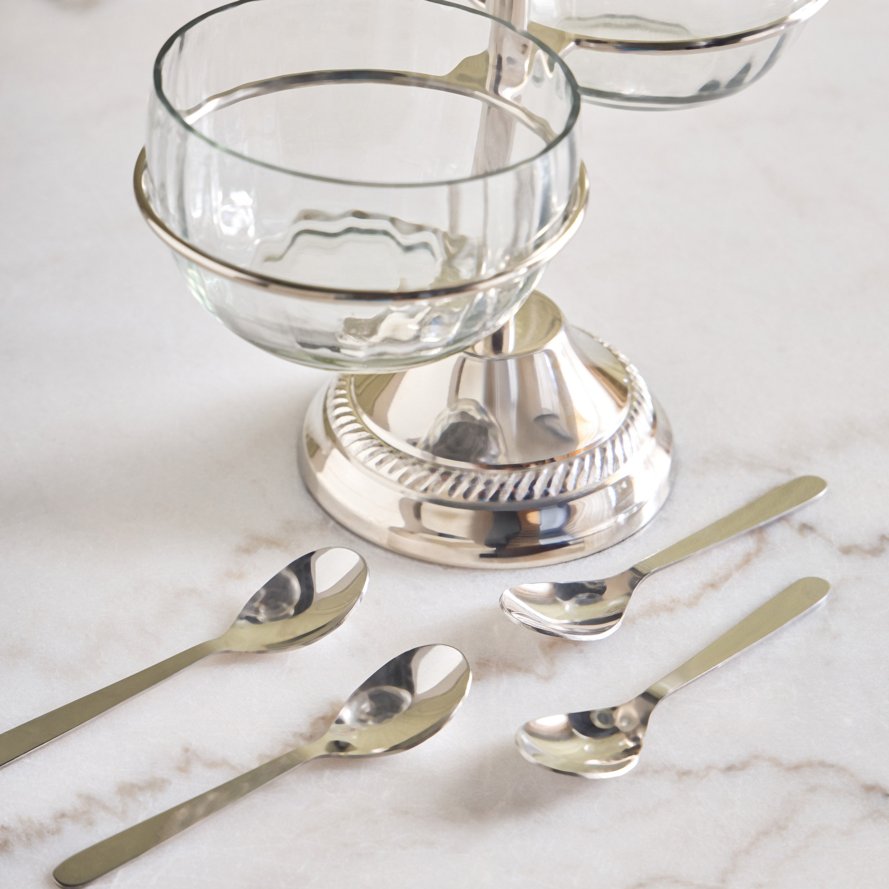 Terreno 4-Piece Condiment Bowl Set with Metal Stand-household-decor-vasesandbowls-image-2