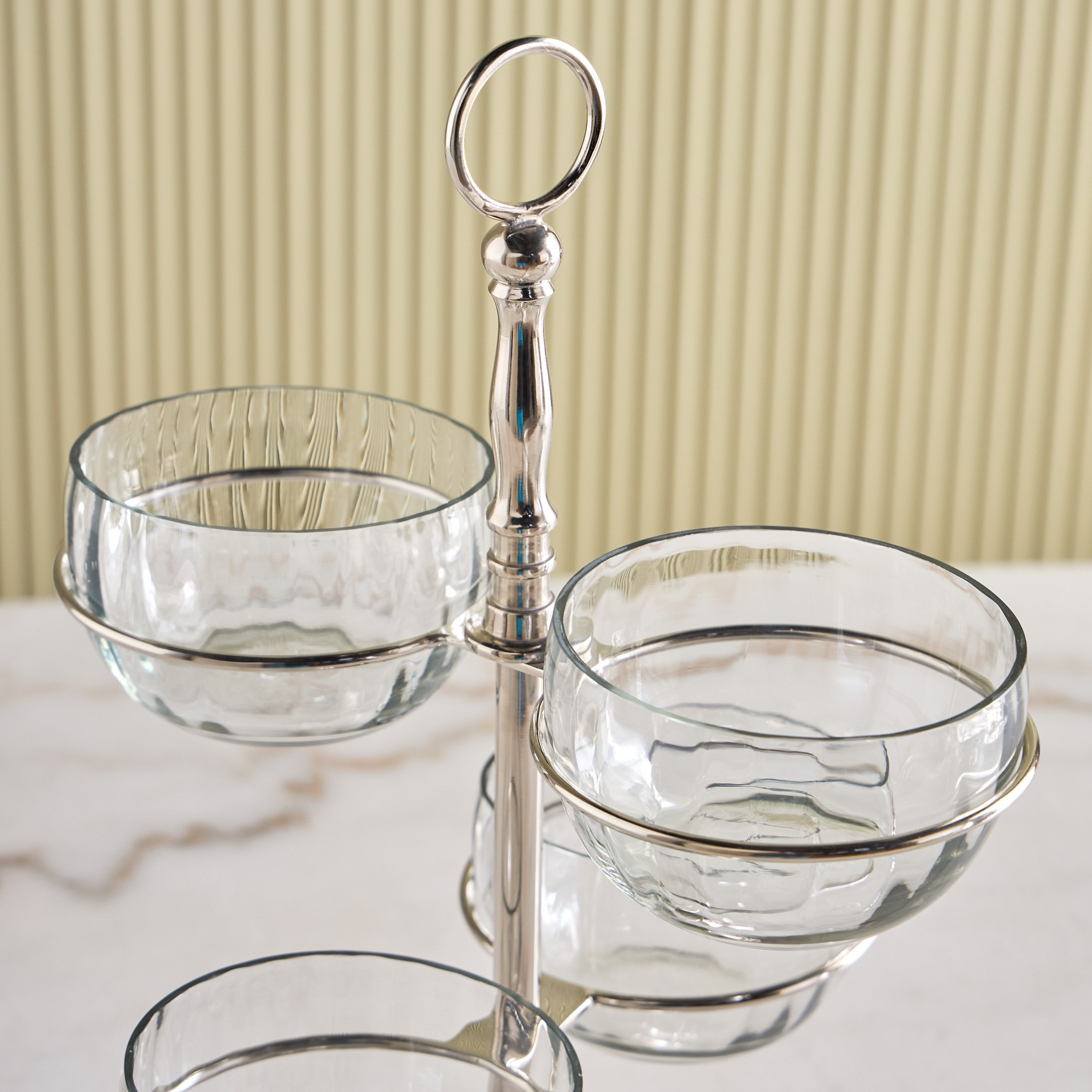 Terreno 4-Piece Condiment Bowl Set with Metal Stand-household-decor-vasesandbowls-image-3