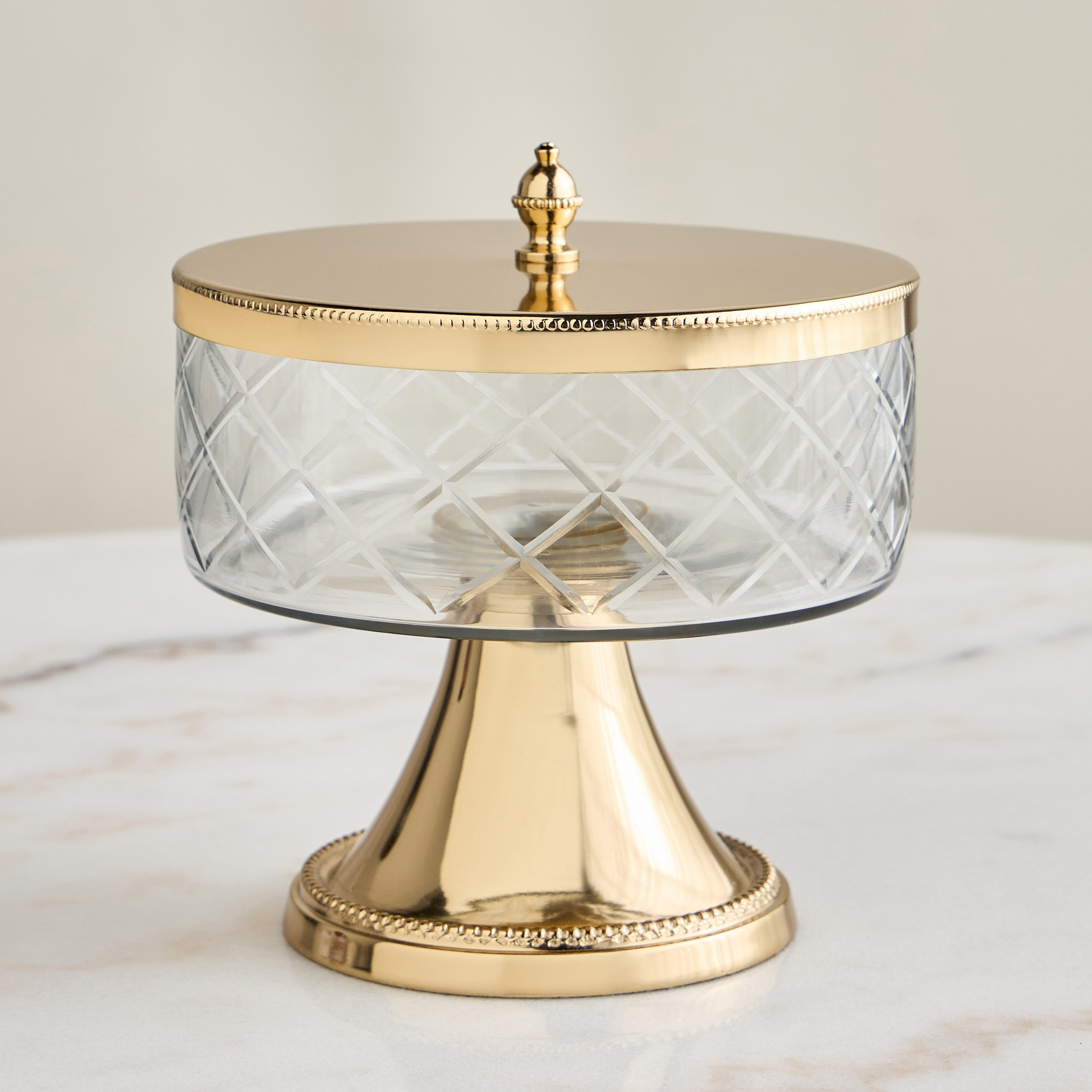Terreno Decorative Jar On Stand-household-decor-vasesandbowls-image-1